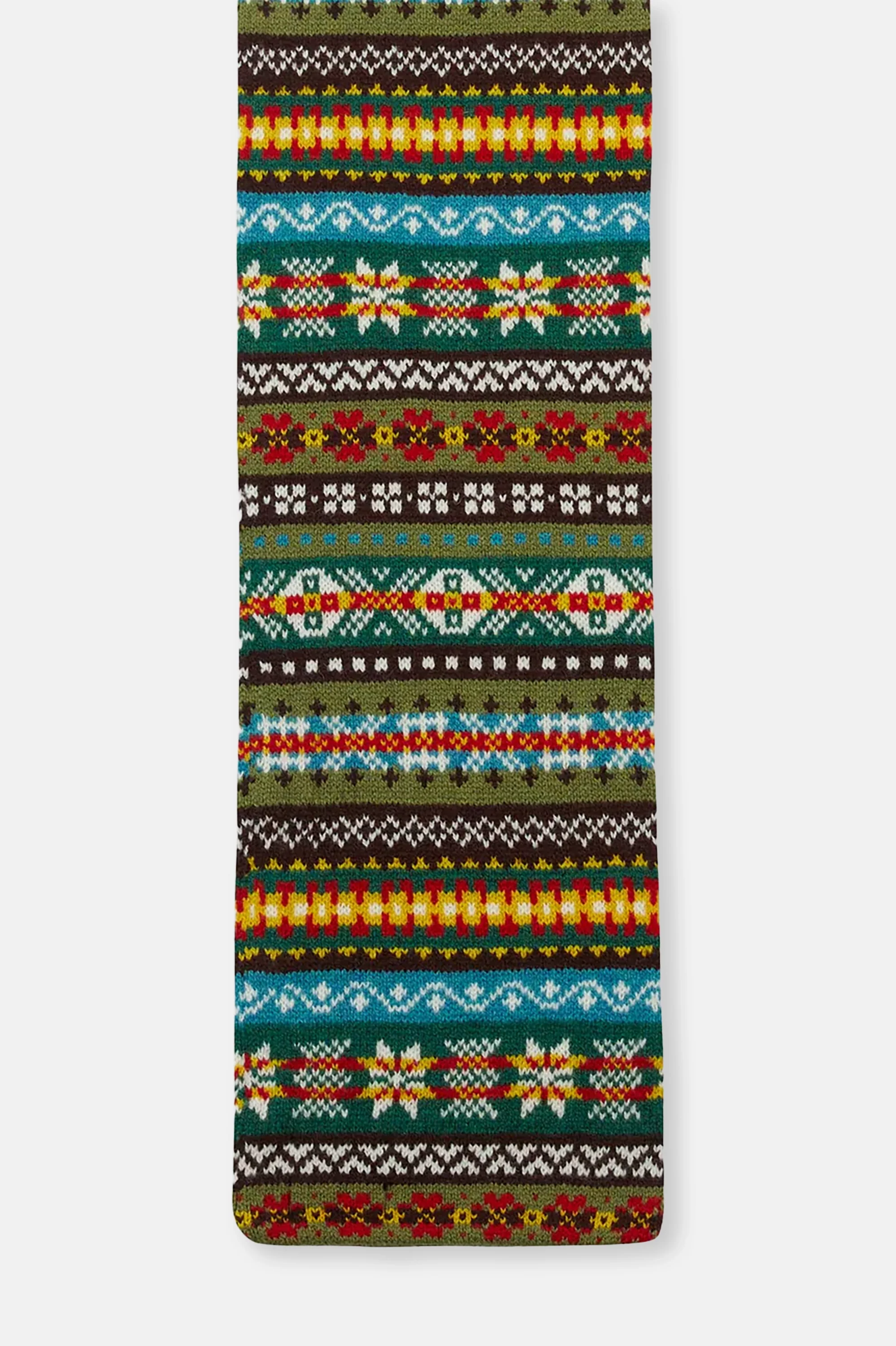 Green Fair Isle Lambswool Scarf - Image 2