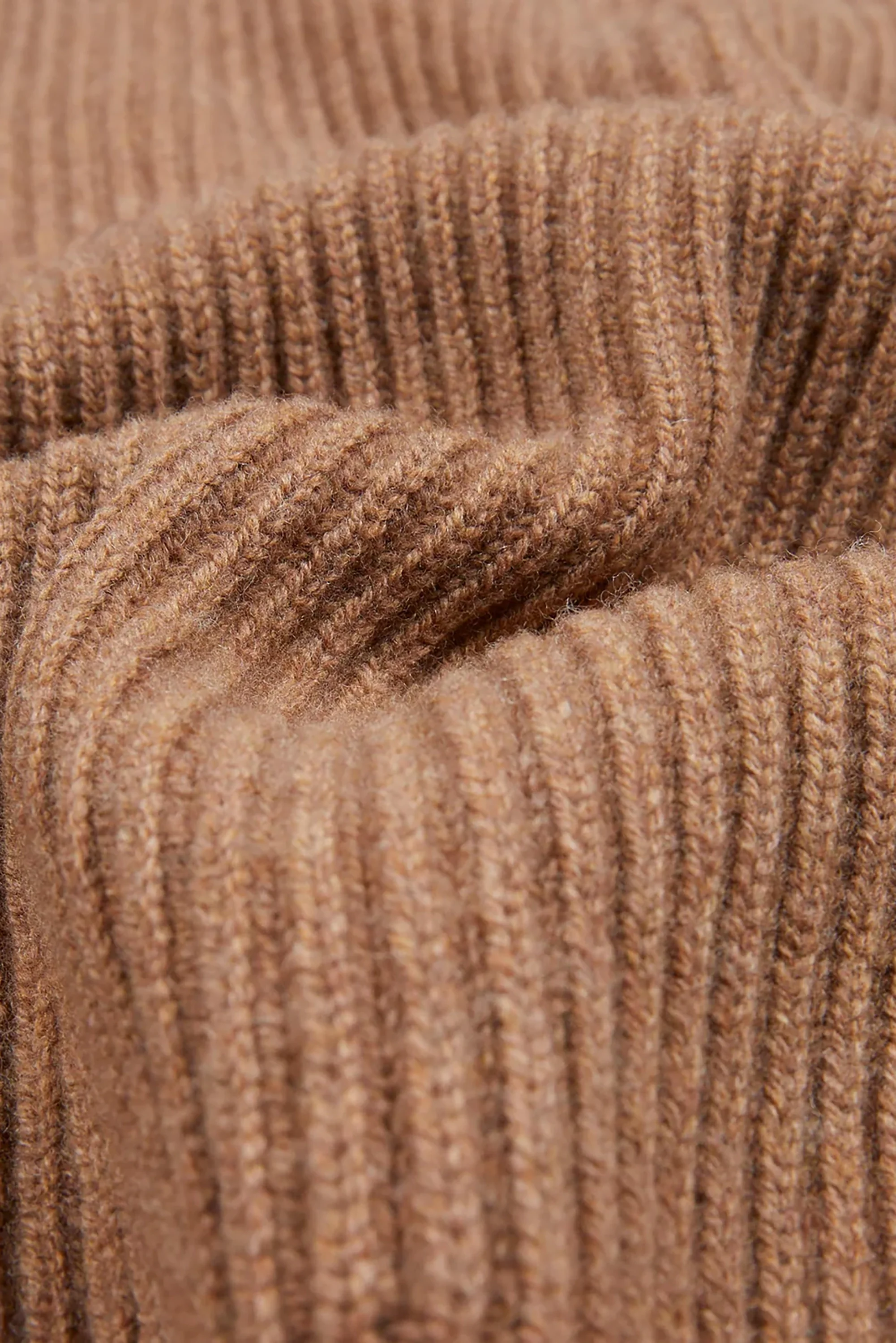 Camel Lambswool Shawl Collar Cardigan - Image 5