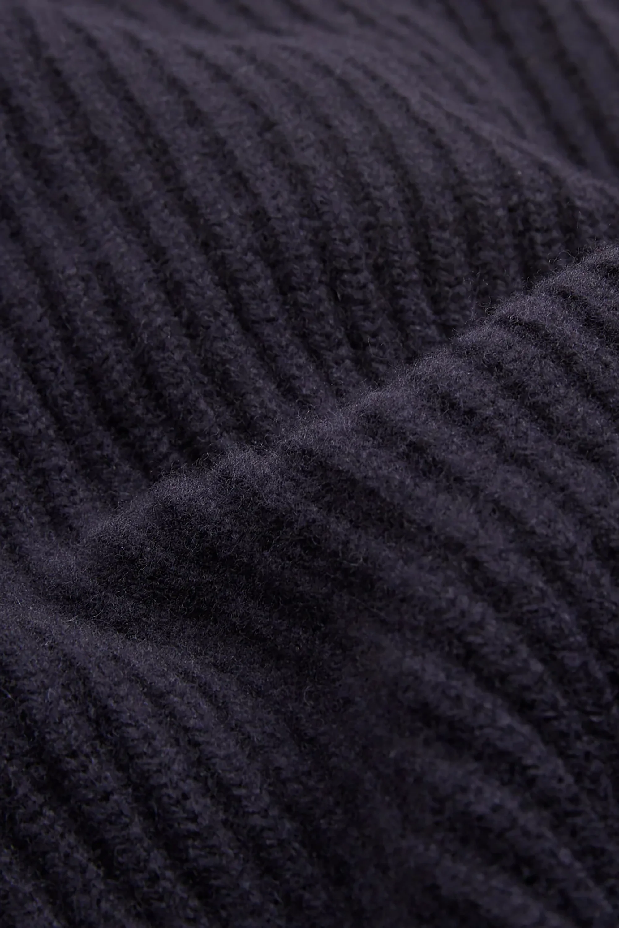 Navy Lambswool Shawl Collar Cardigan - Image 6
