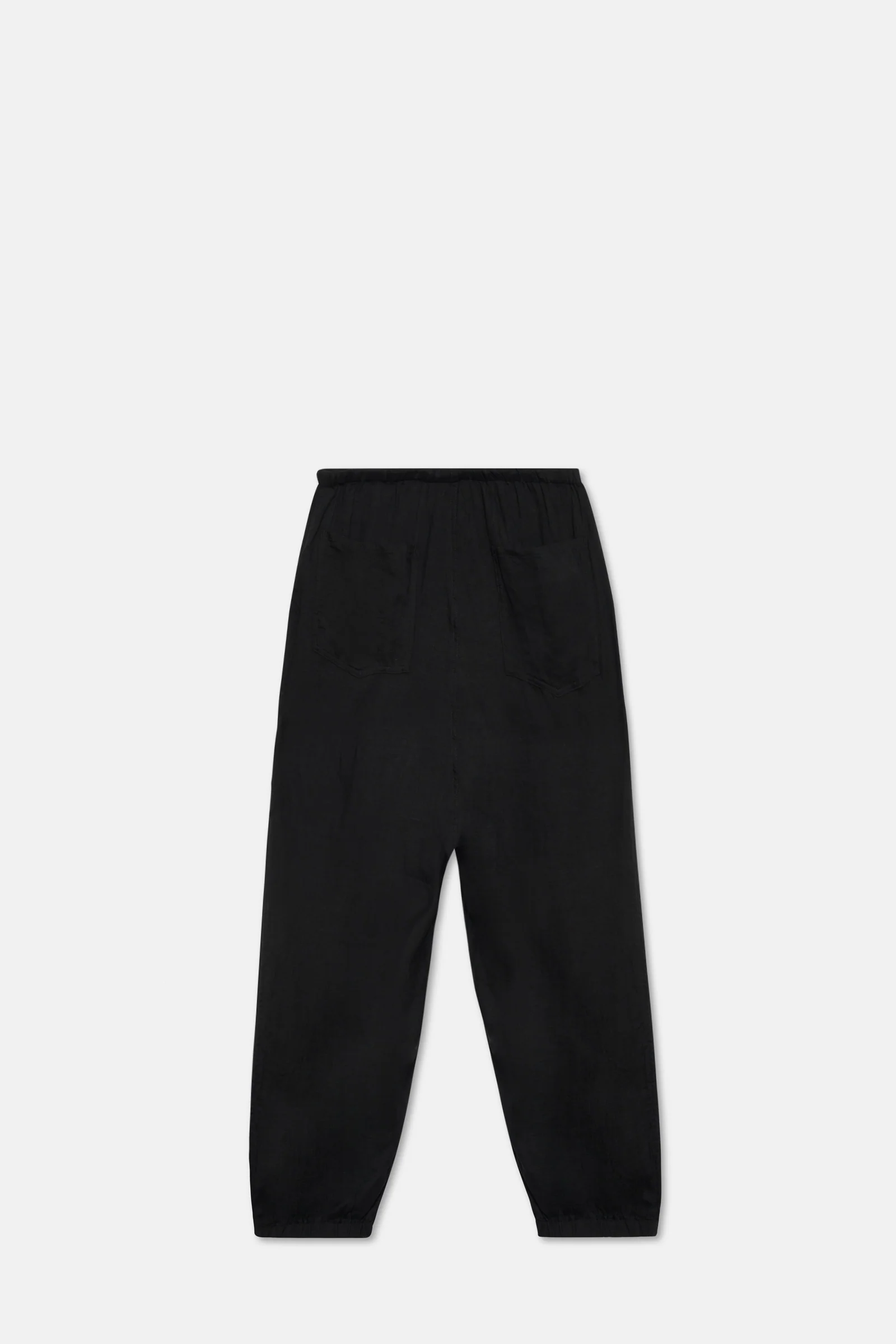 Black Double Linen Drawstring Pants - Image 2