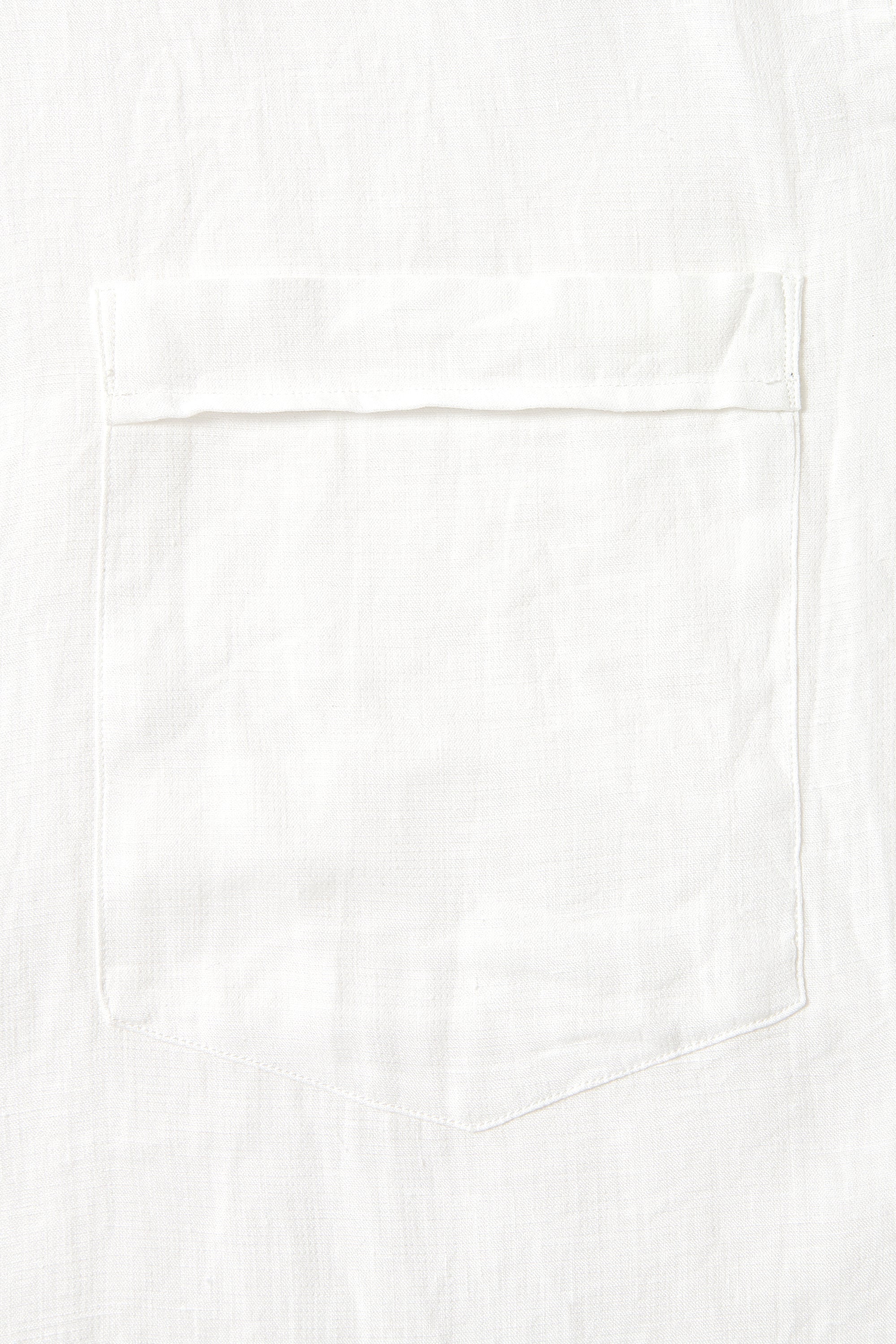 White Double Linen Pullover Shirt - Image 6