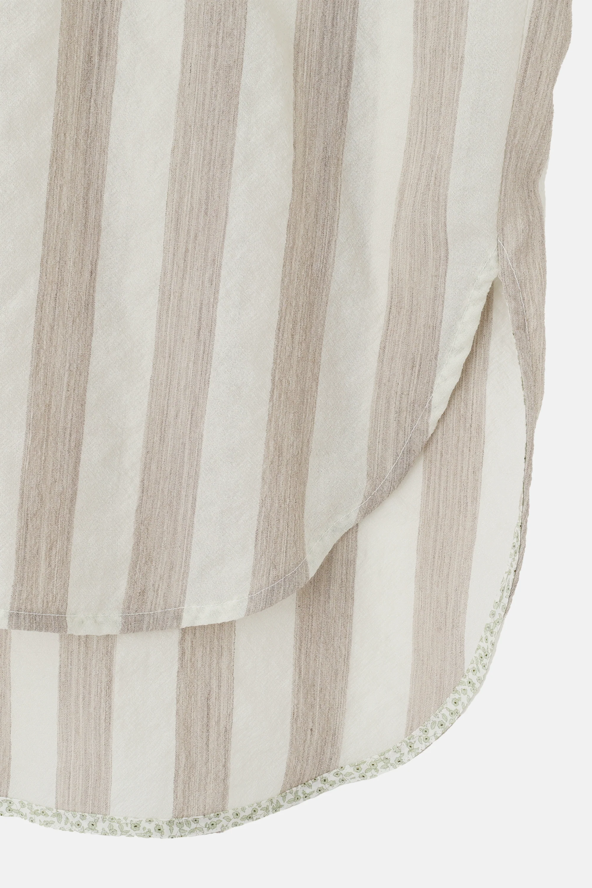 London Stripe Band Collar 3/4 Shirt - Image 4