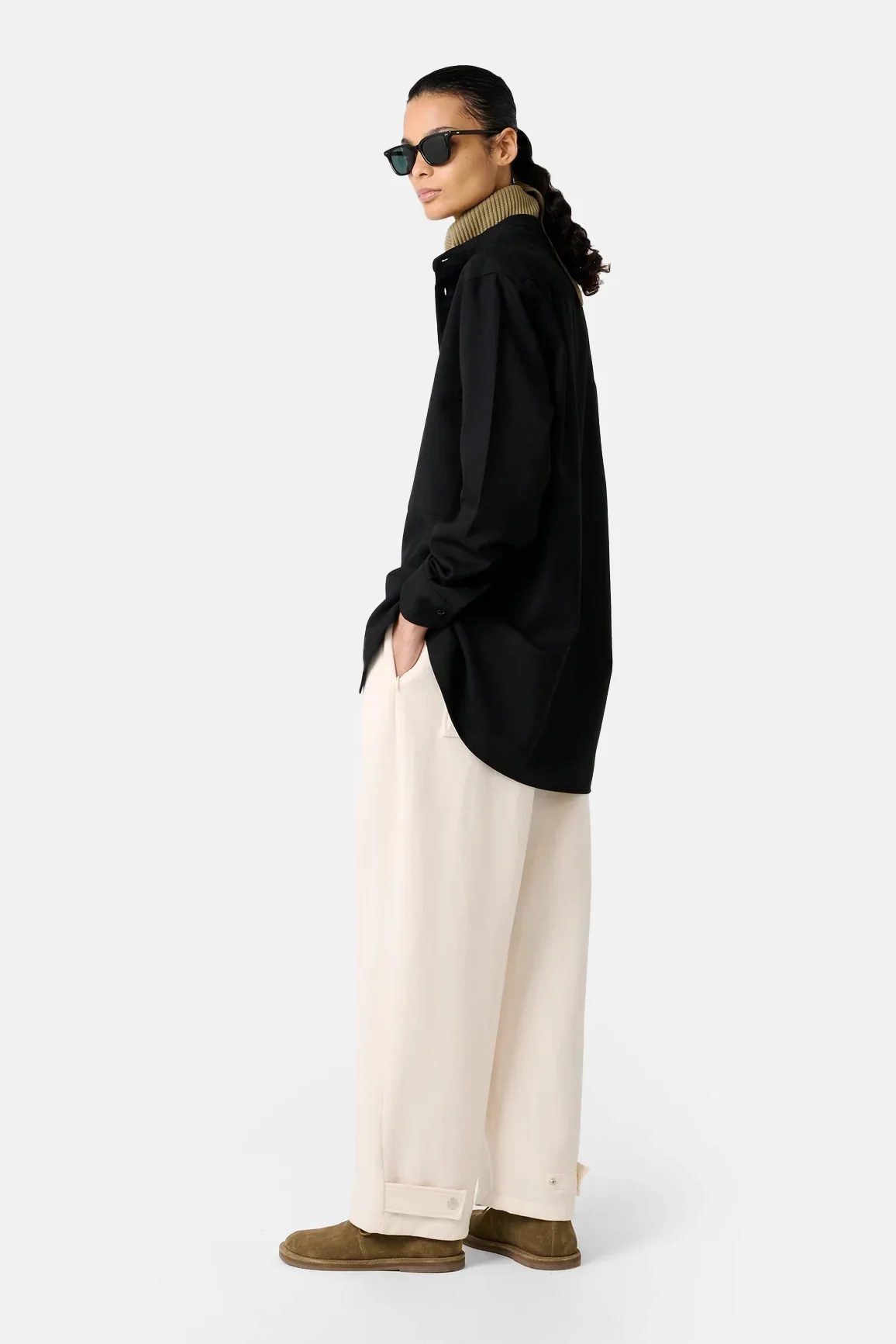 Black Noland Longline Shirt - Image 4
