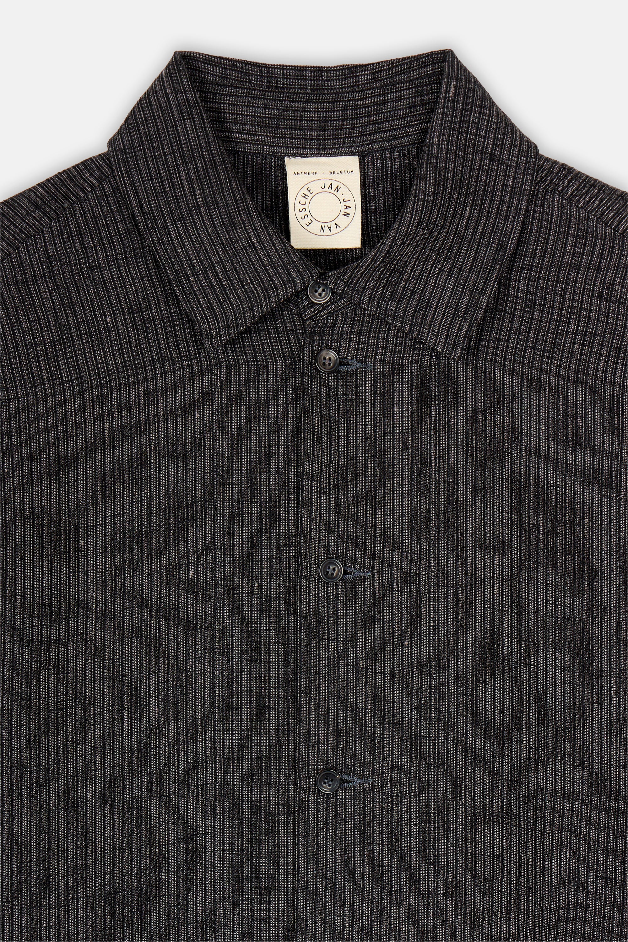 Loose Dress Shirt Center Black Pleated - Image 3