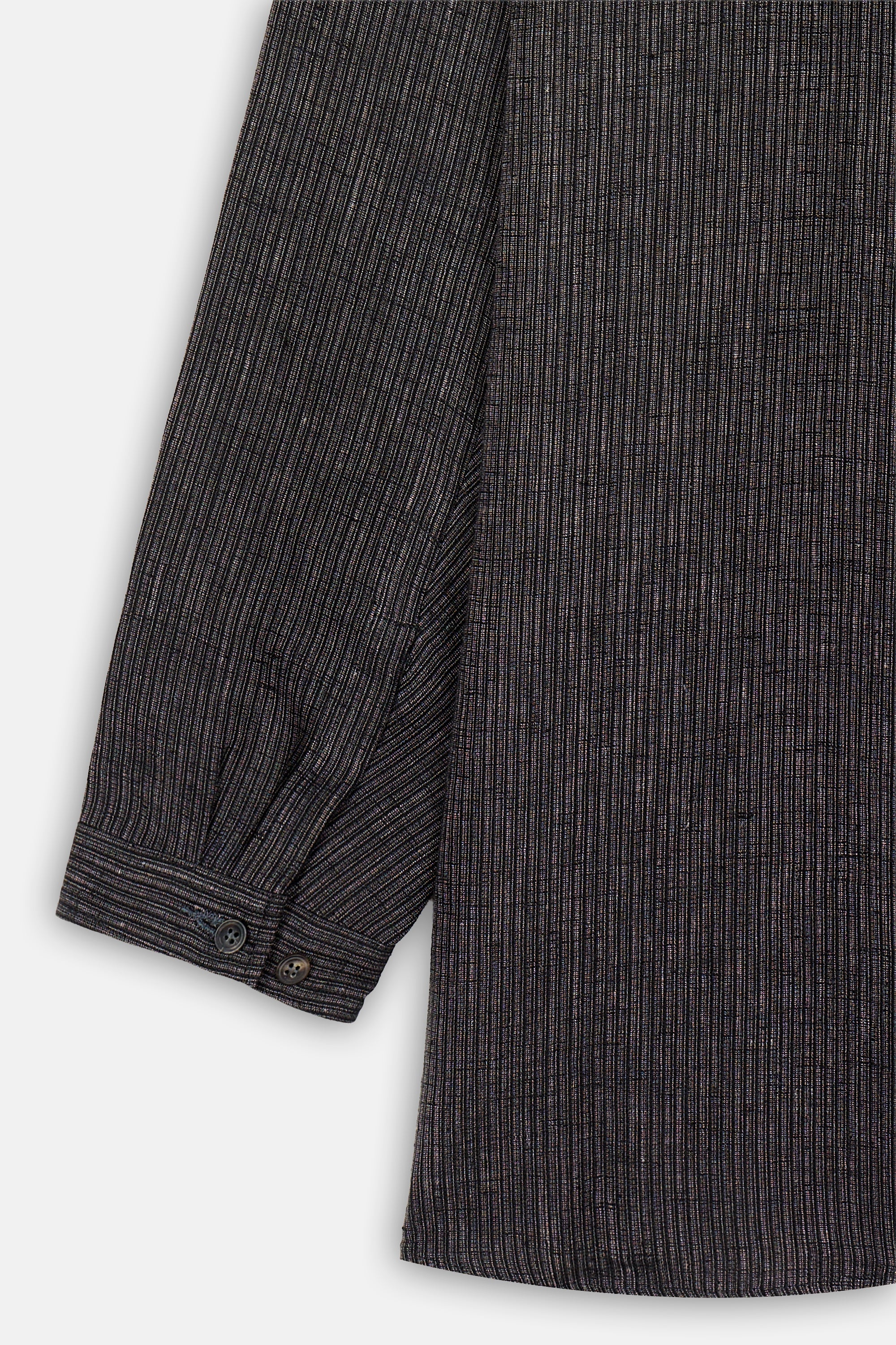 Loose Dress Shirt Center Black Pleated - Image 4
