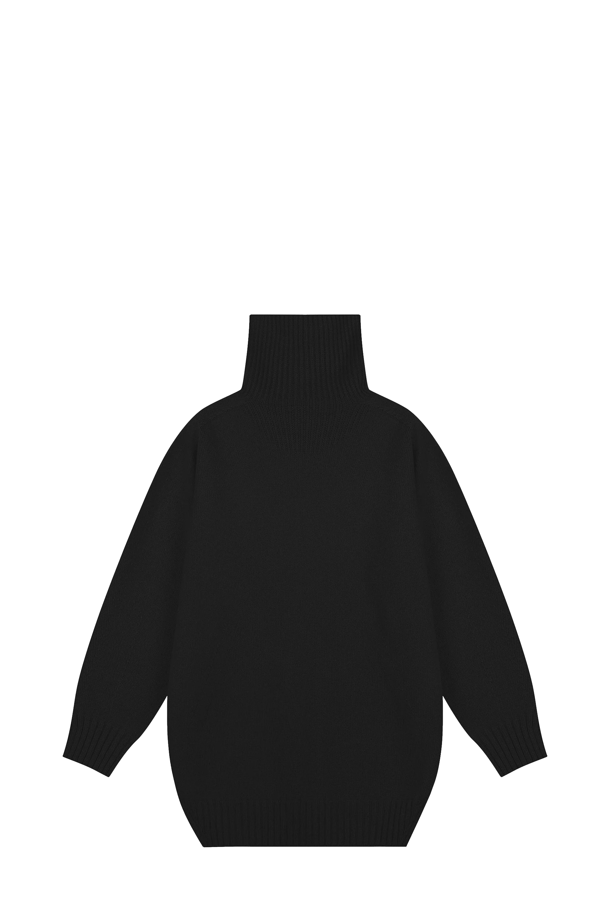 Loose Fit High Neck Knit Top - Image 4