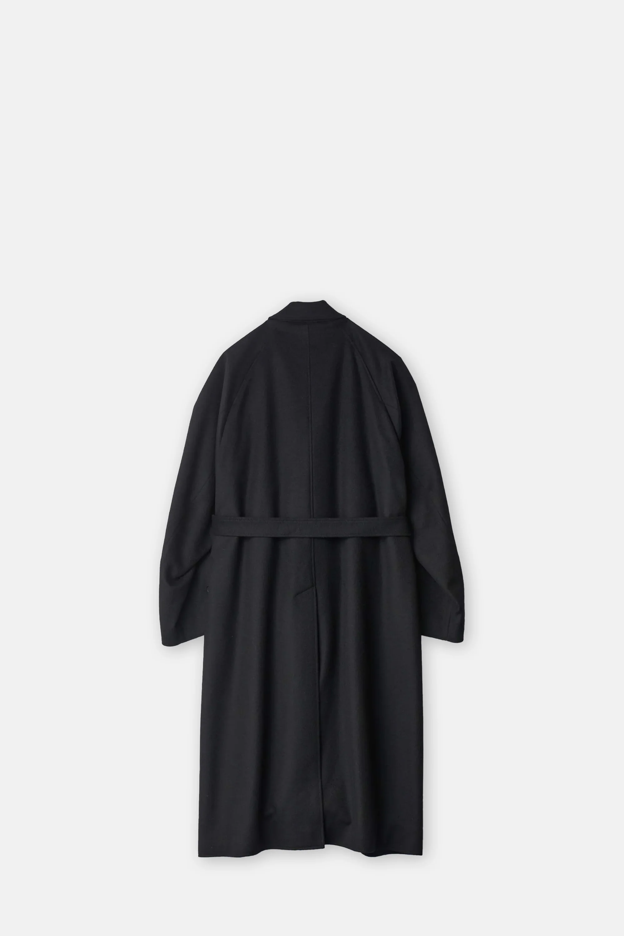 Black Oversized Peak Lapel Coat - Image 2