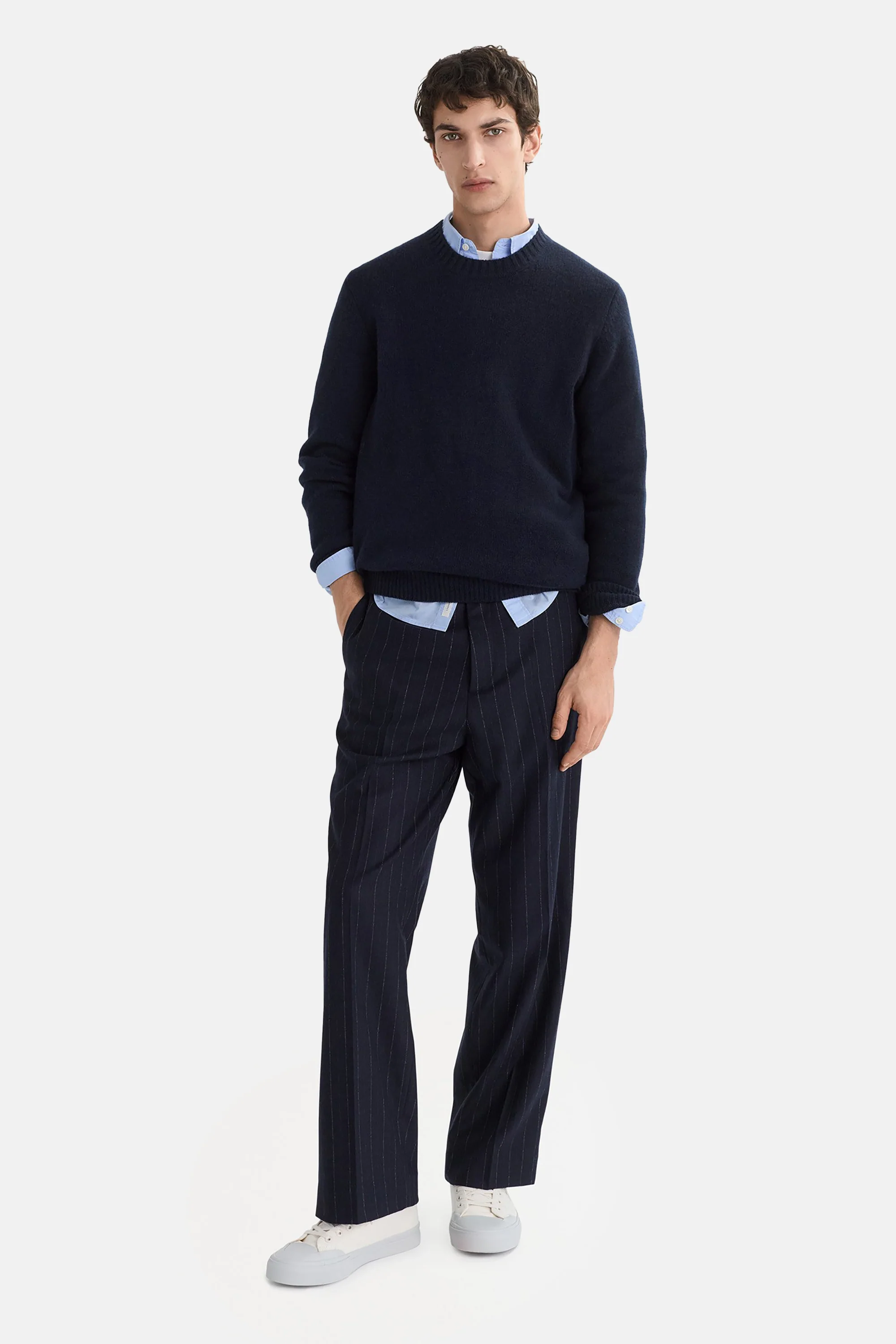 Navy Men's Chunky Crewneck - Image 2