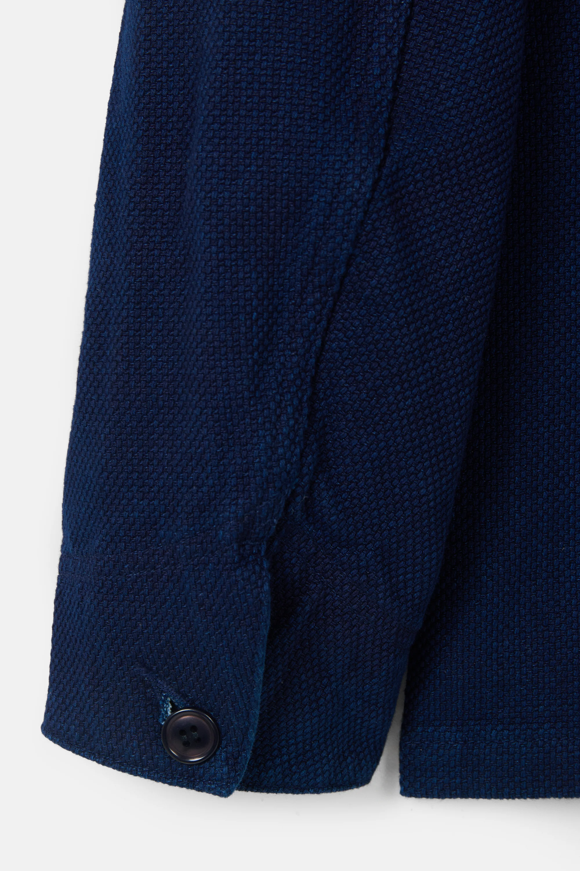 Pure Indigo Double Cloth Sashiko Coverall Jacket - Image 6
