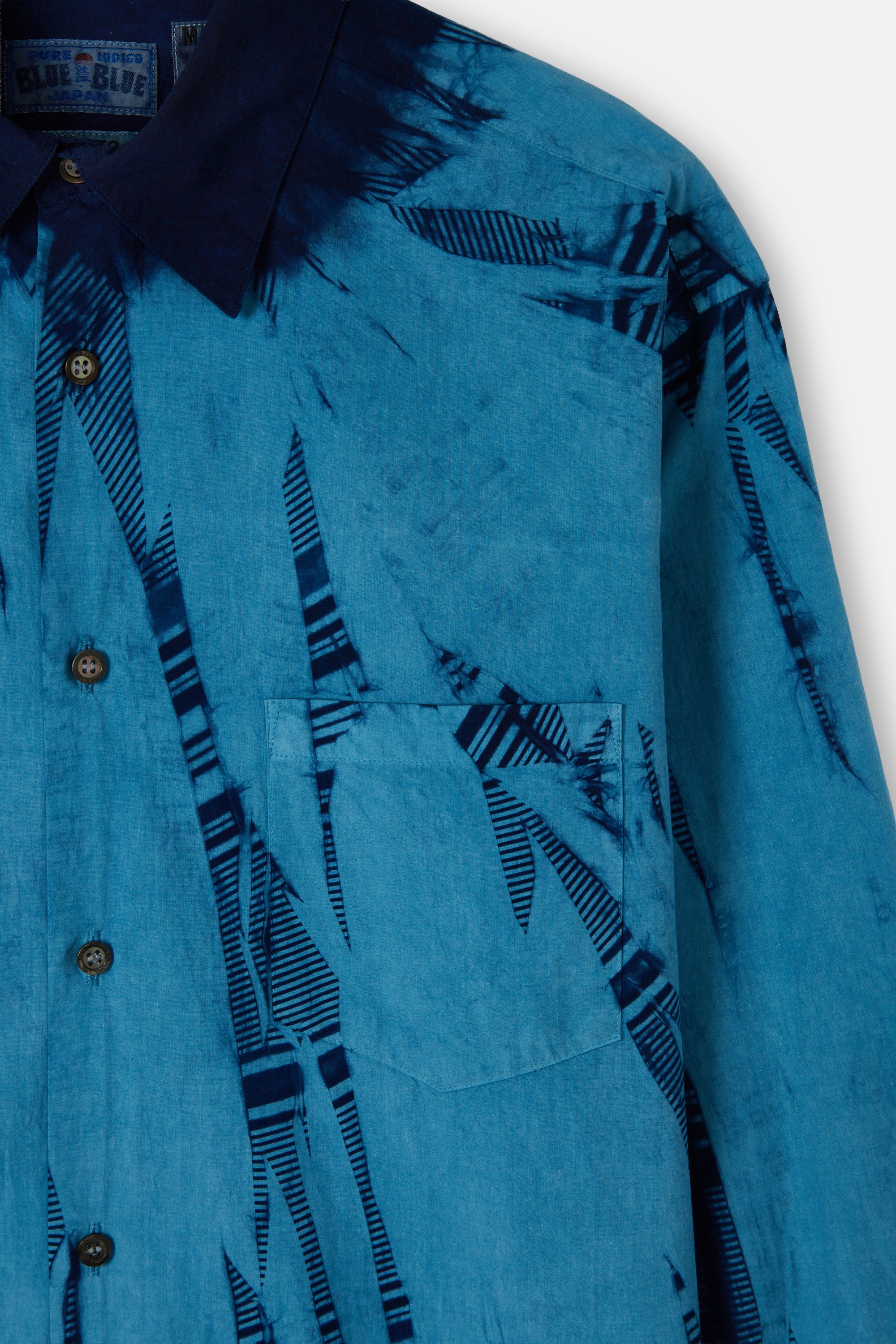 Pure Indigo Itajime Regular Collar Shirt - Image 3