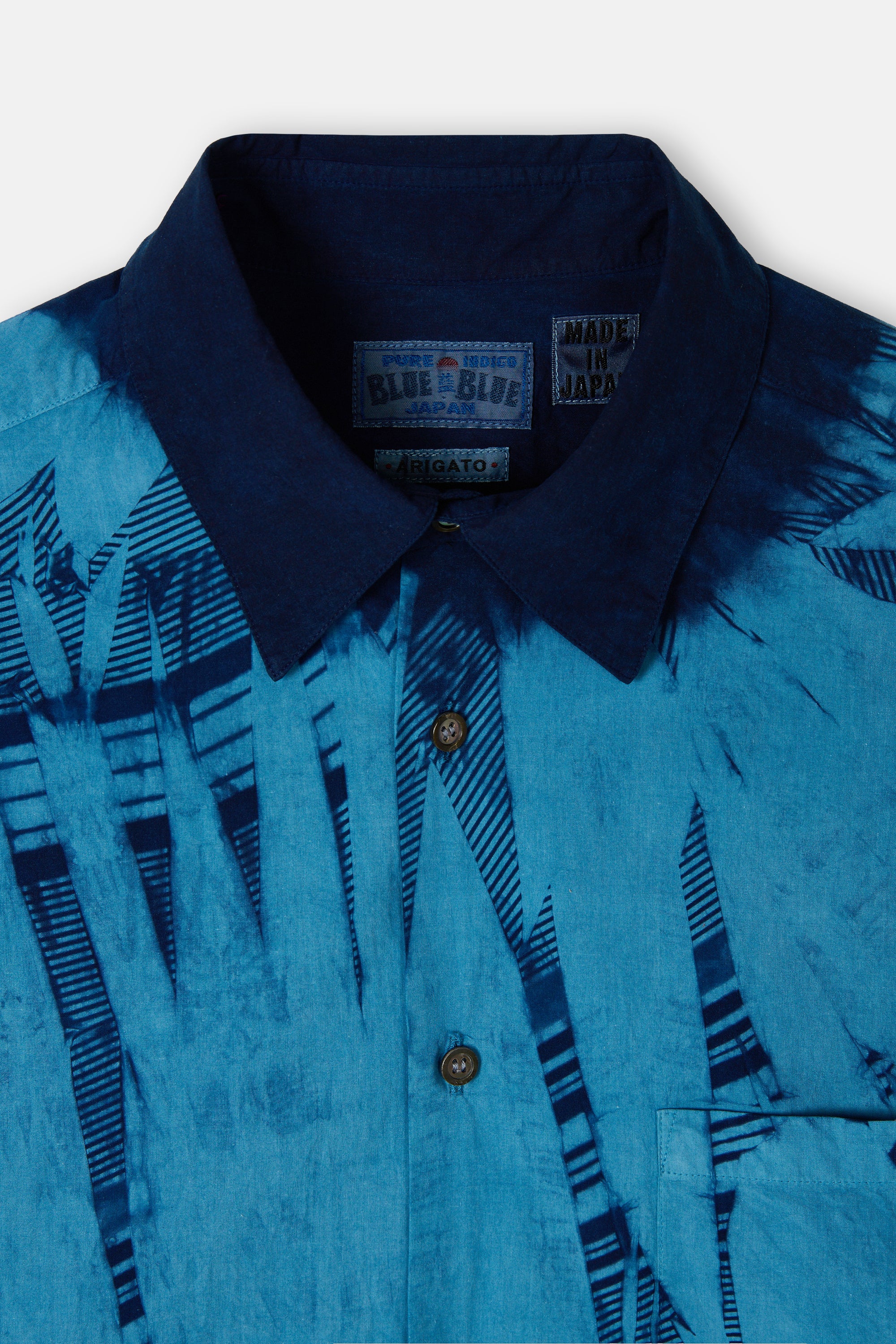 Pure Indigo Itajime Regular Collar Shirt - Image 4