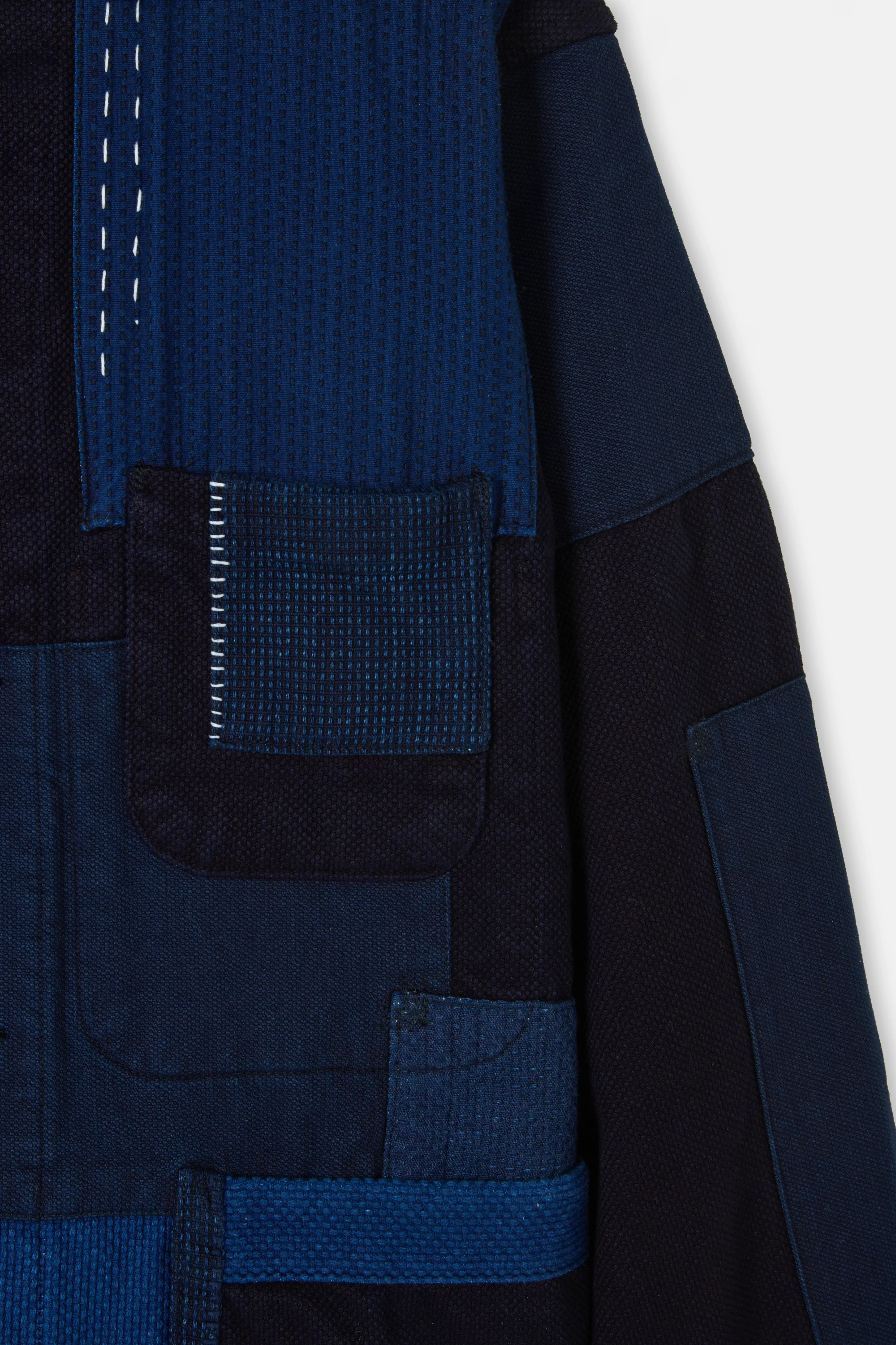 Pure Indigo Sashiko Nenrin Coverall Jacket - Image 4