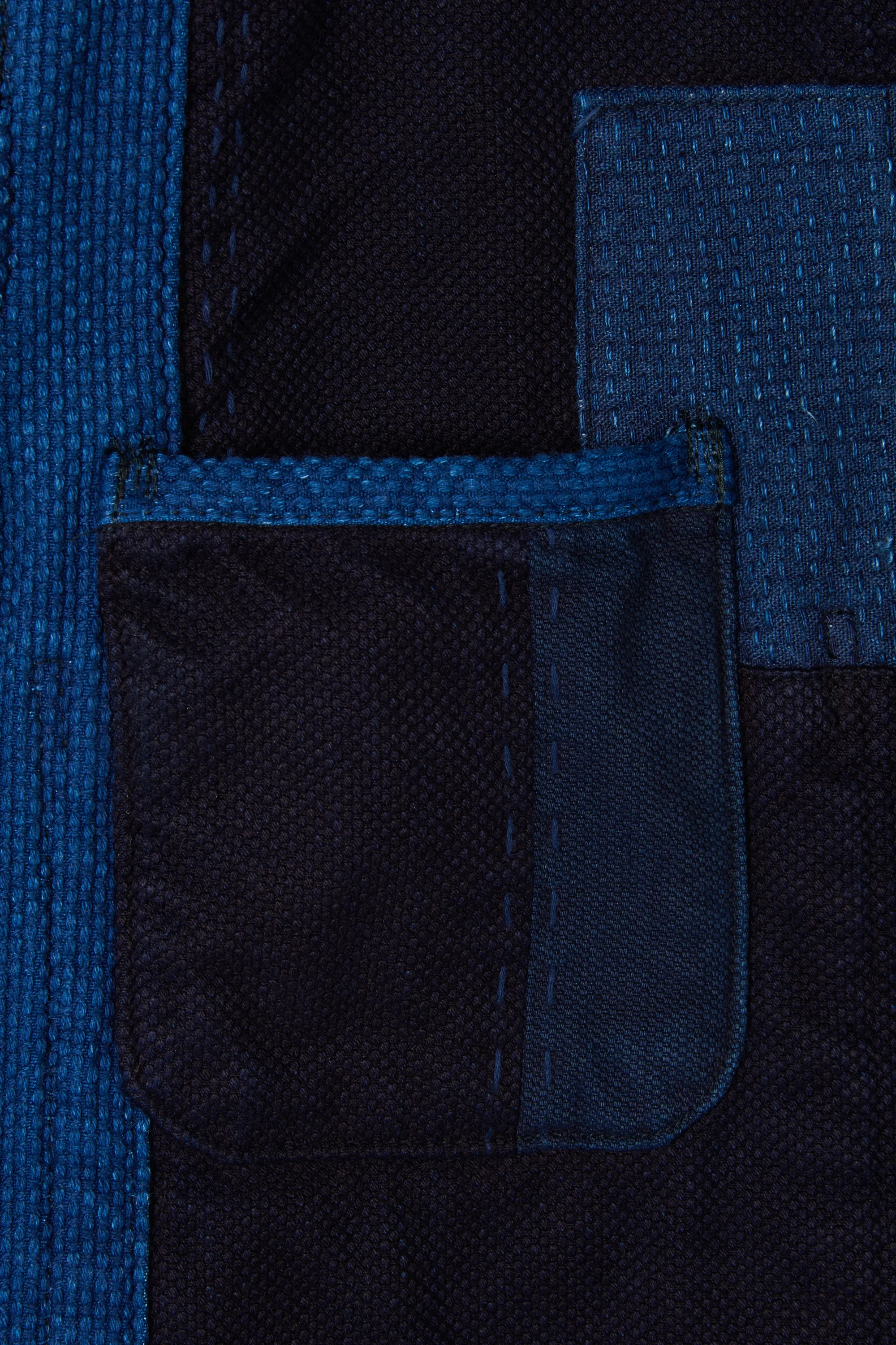 Pure Indigo Sashiko Nenrin Coverall Jacket - Image 6
