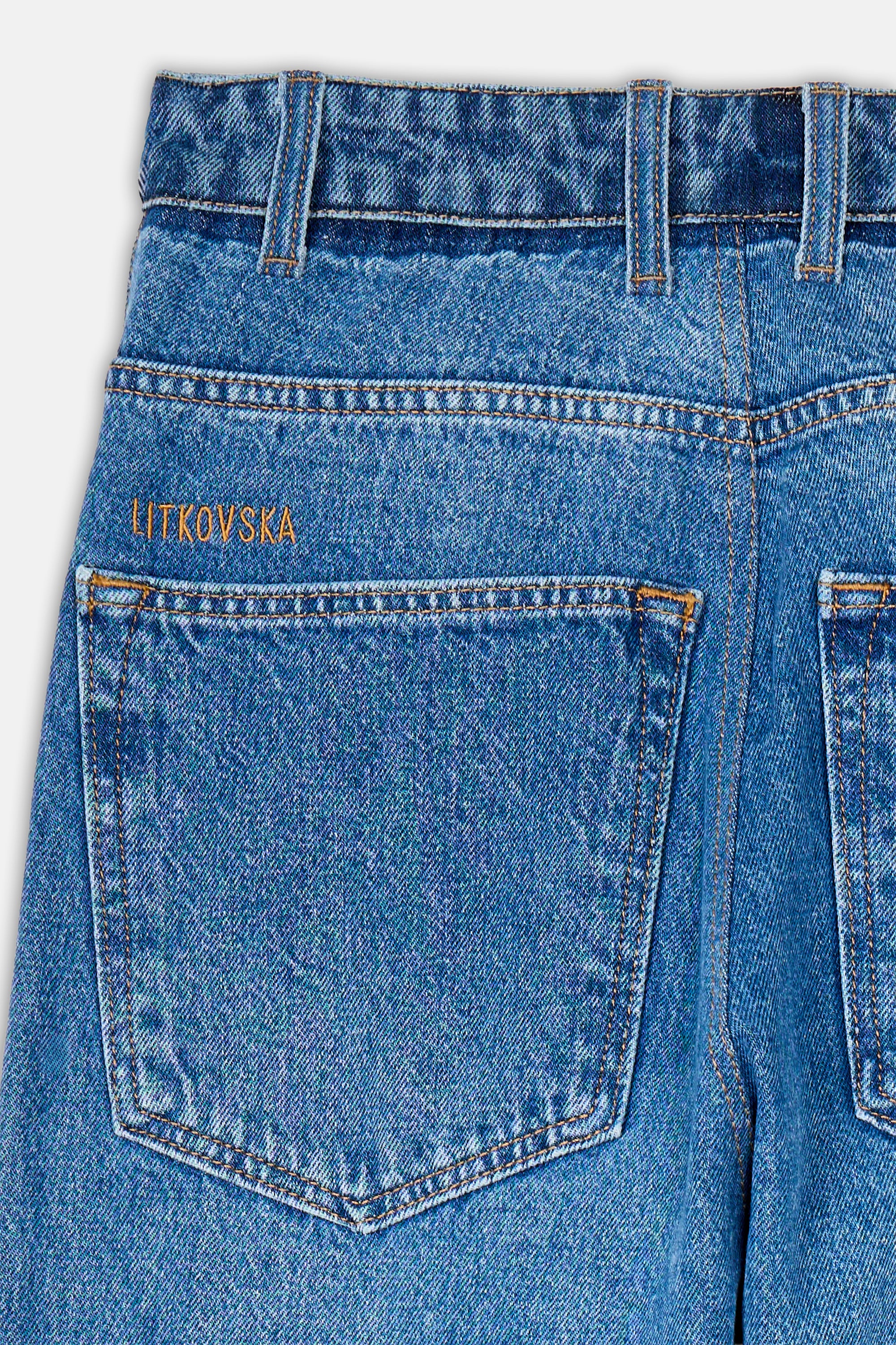 Mid Rise Wide Leg Jeans - Image 5