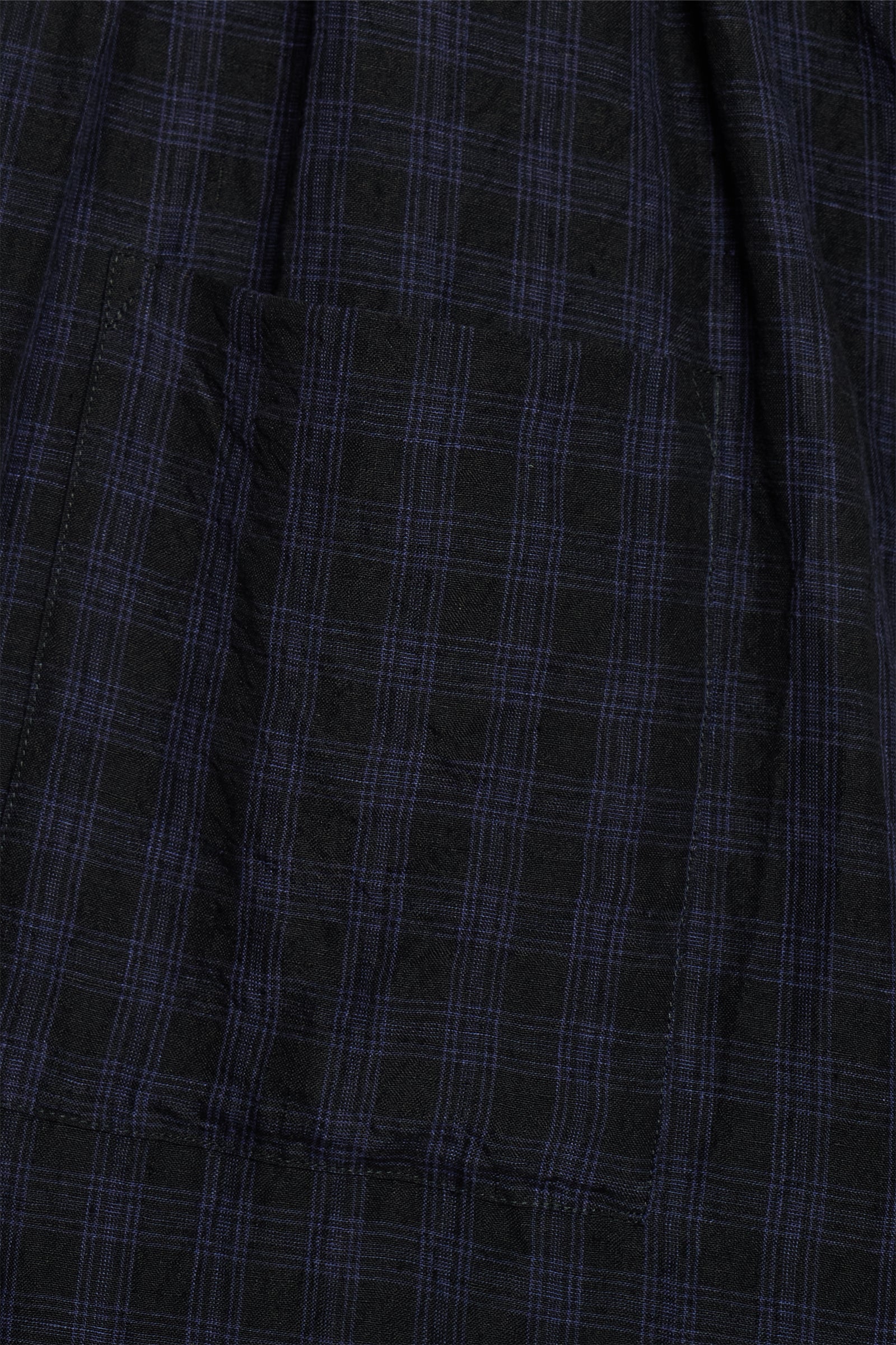 Midnight Check Linen Baker Trouser - Image 4