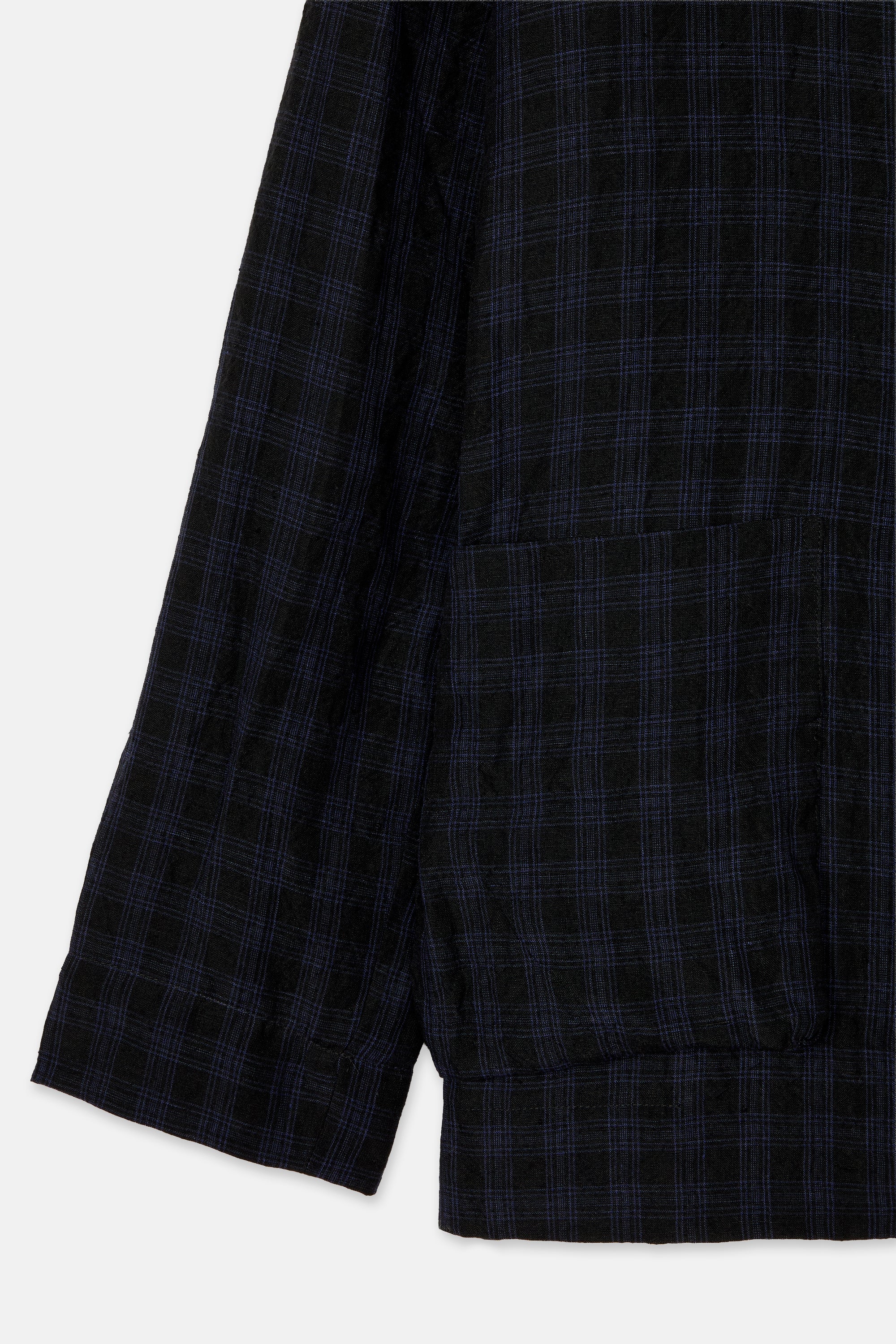 Midnight Check Linen Photographer Jacket - Image 4