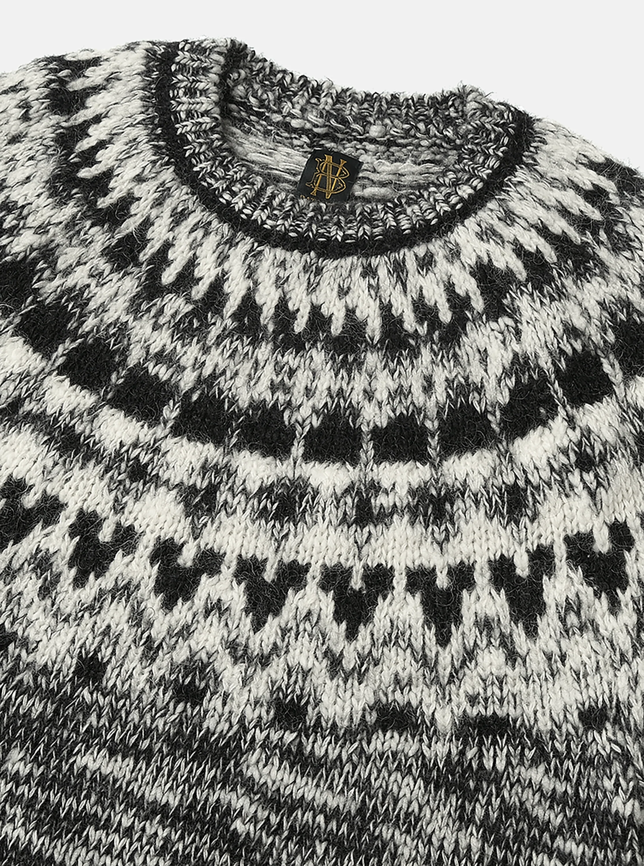 Black Mohair Nordic Crew Neck - Image 3