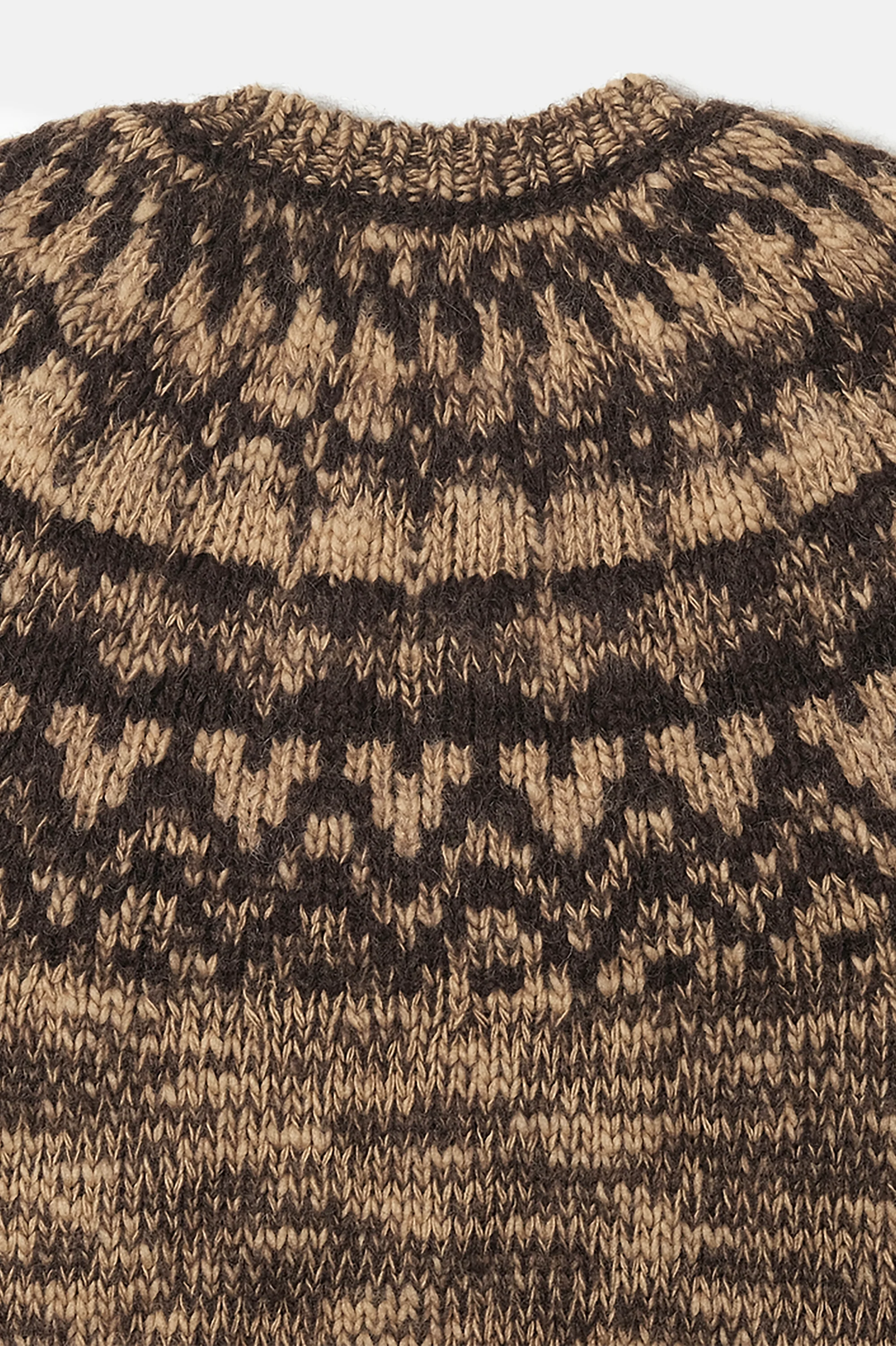 Brown Mohair Nordic Crew Neck - Image 3