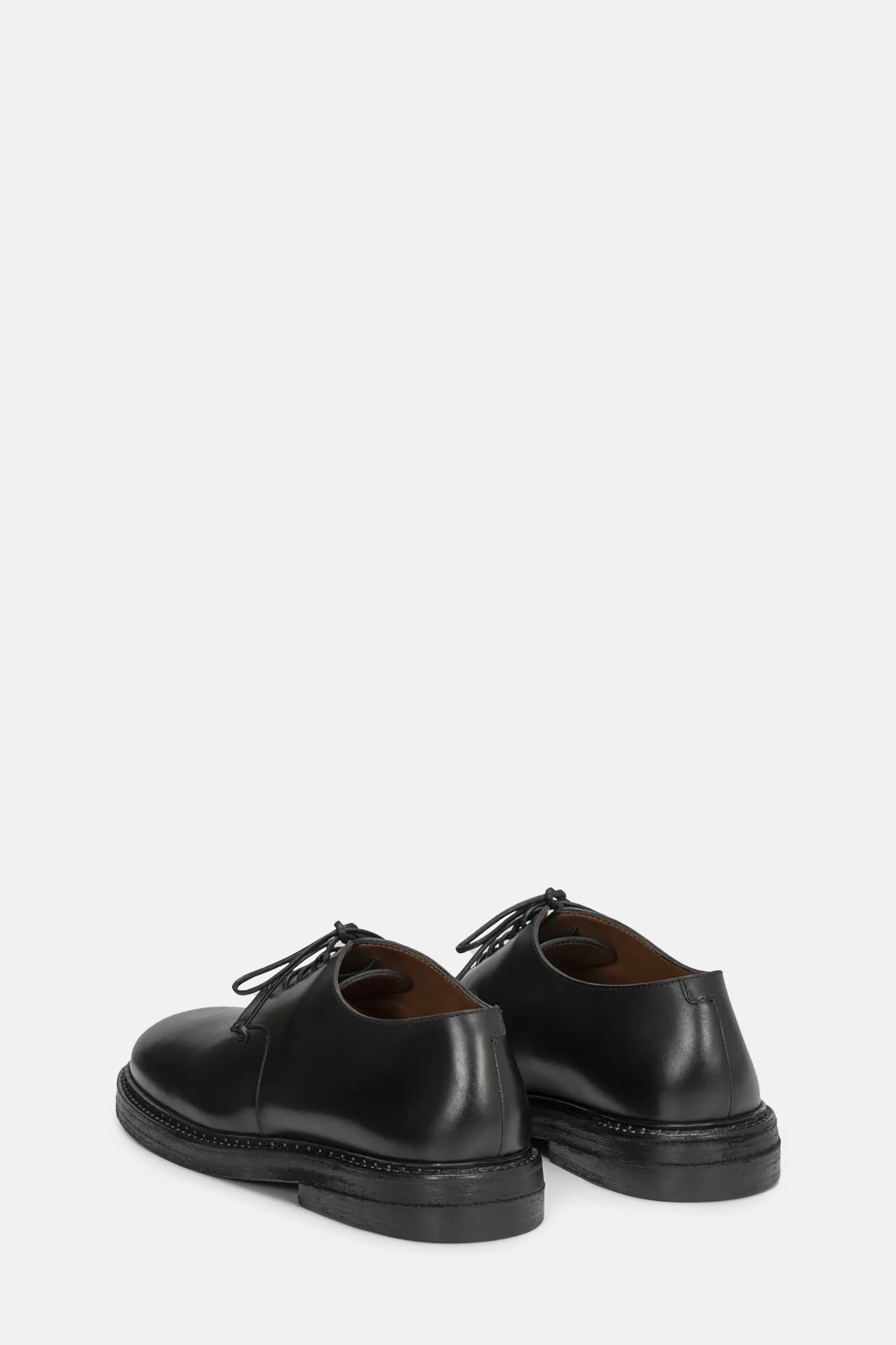 Nasello Black Leather Derby Shoes - Image 3