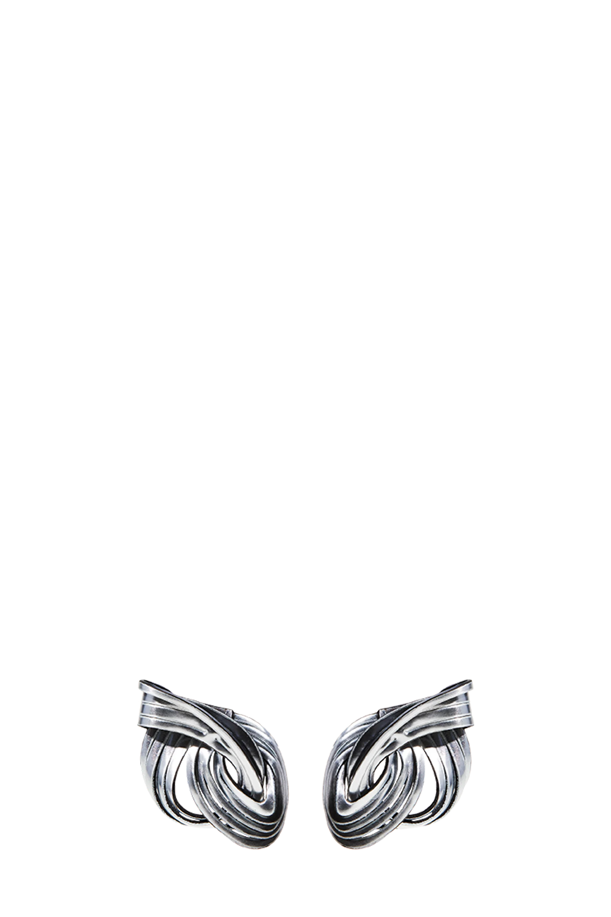 Not a Knot Leather Earrings Silver