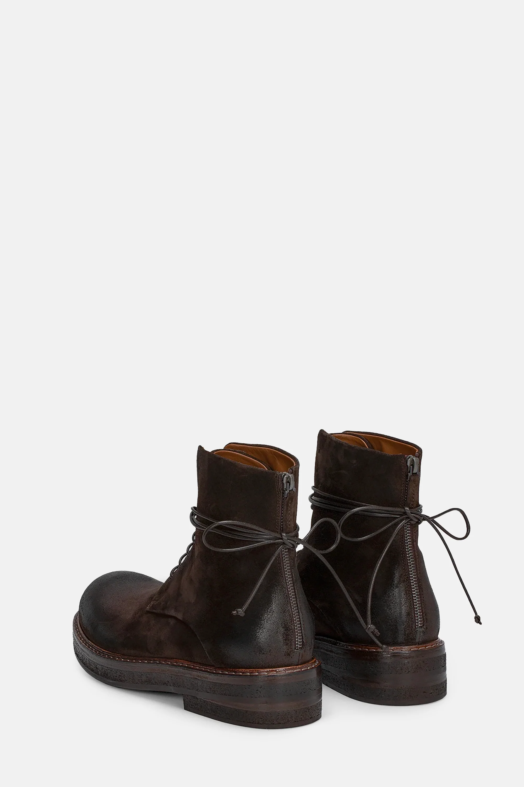 Parrucca Suede Dark Brown Combat Boots - Image 3