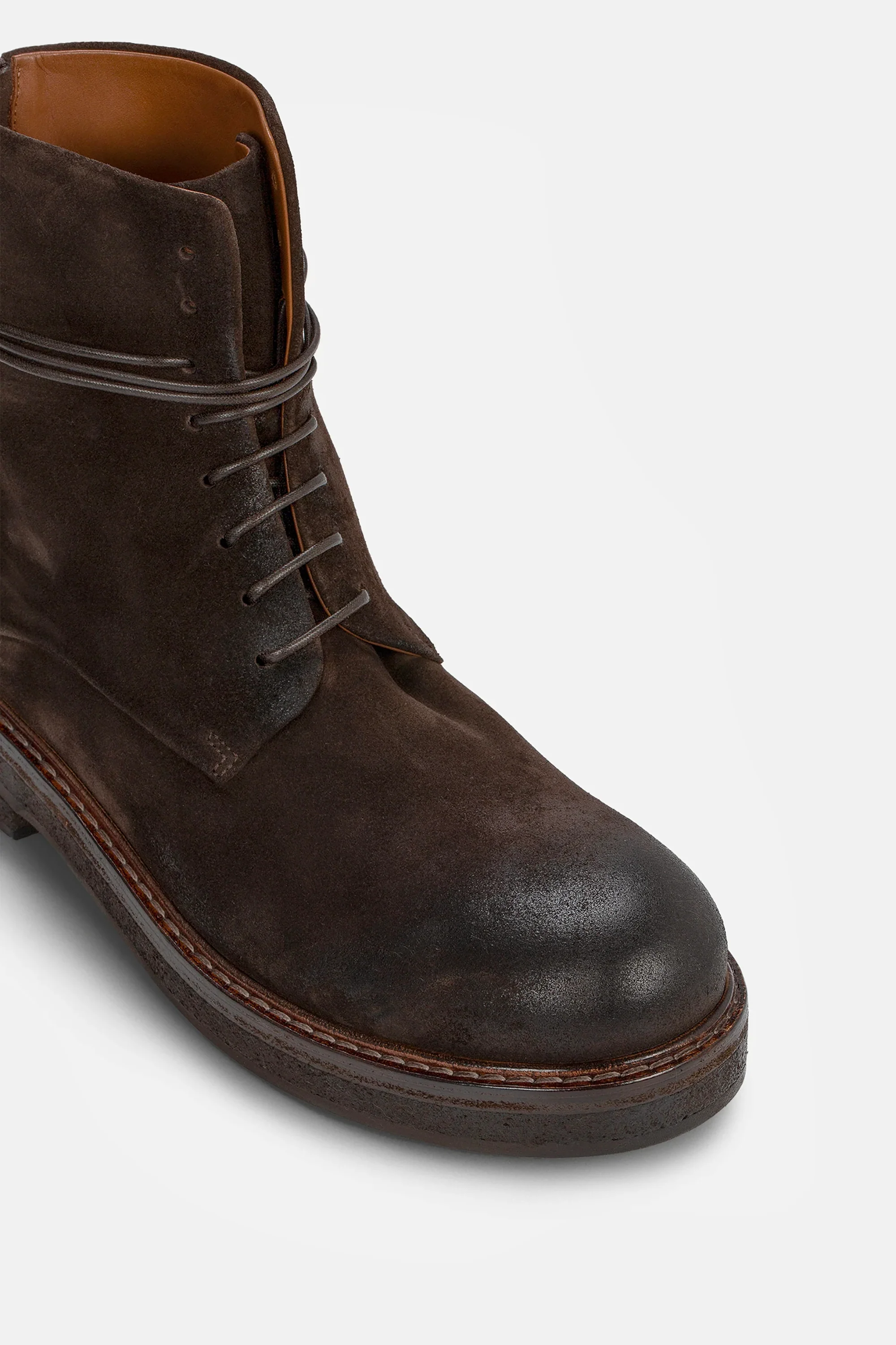 Parrucca Suede Dark Brown Combat Boots - Image 4