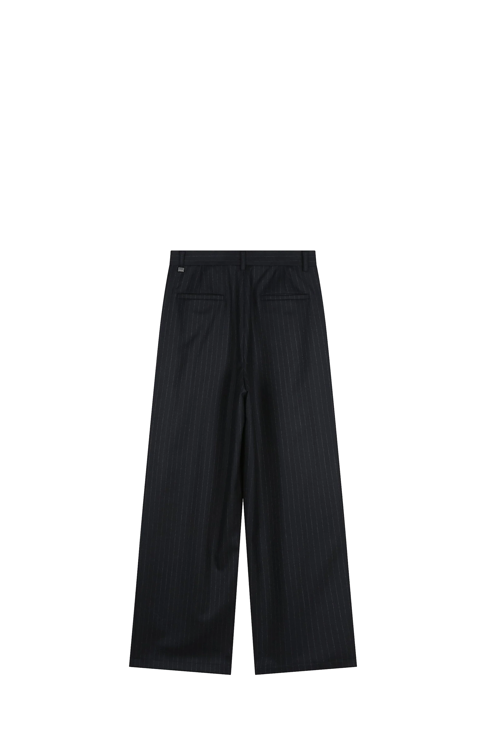 Pinstripe Two Tuck Wide Pants - Image 2