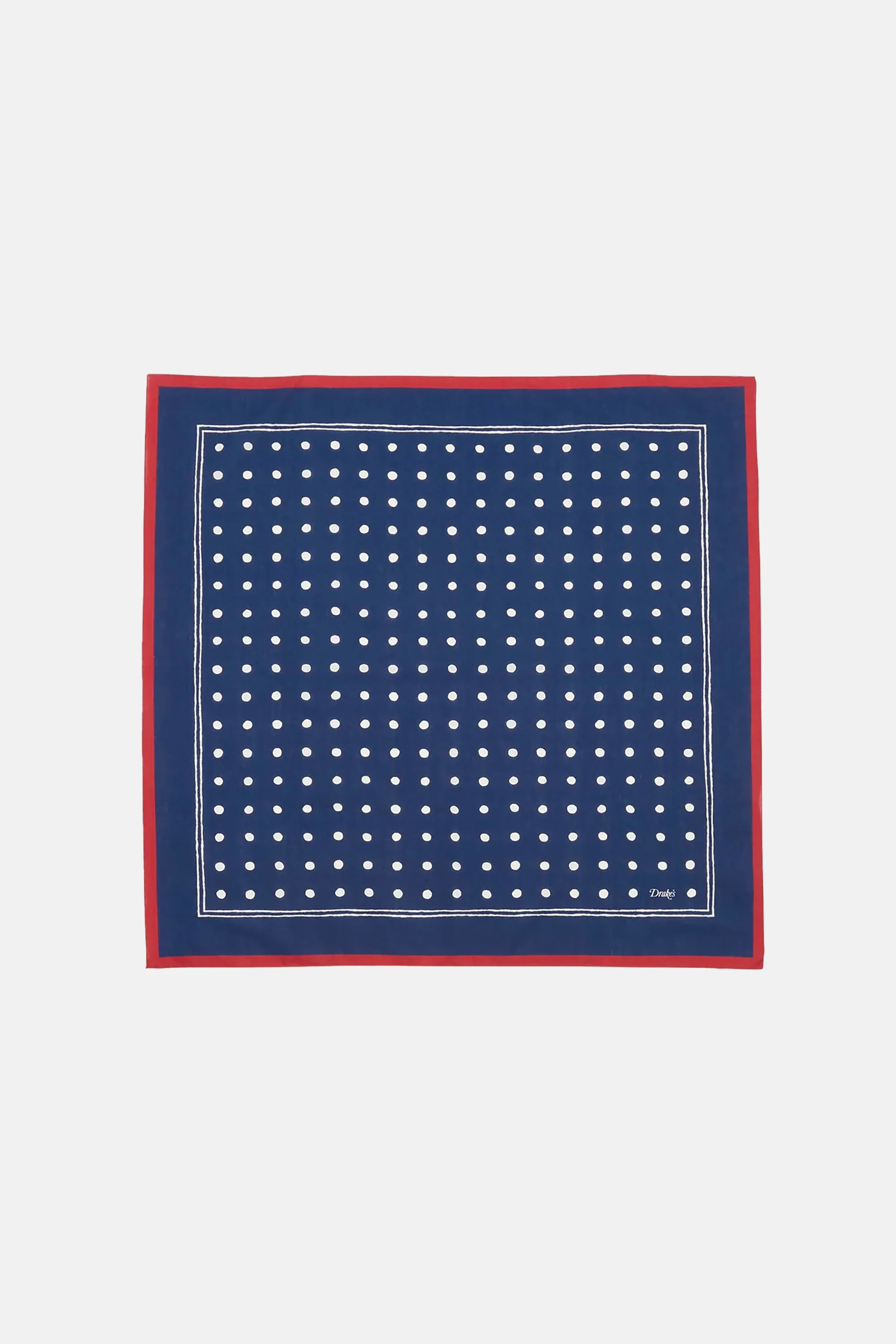 Navy Polka Dot Print Bandana - Image 2