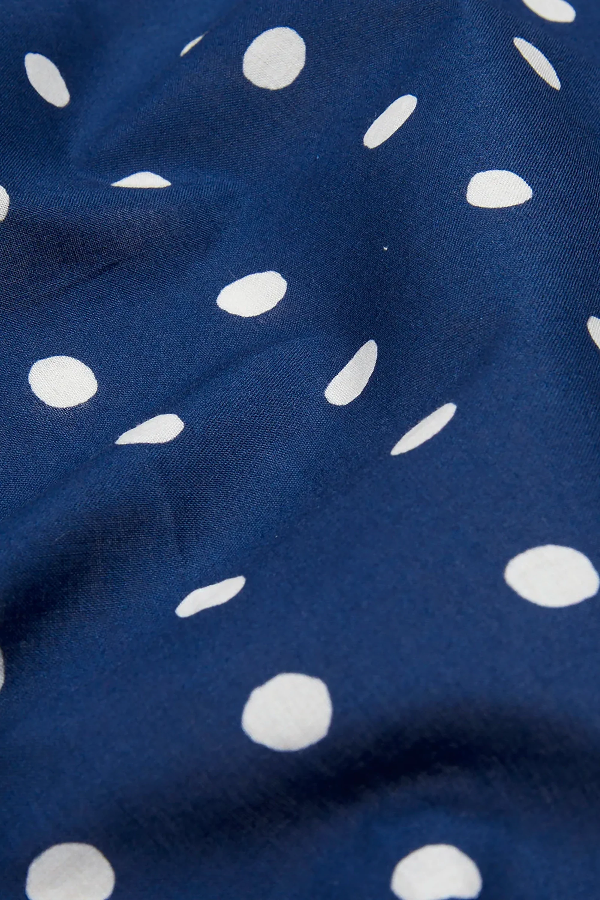 Navy Polka Dot Print Bandana - Image 4