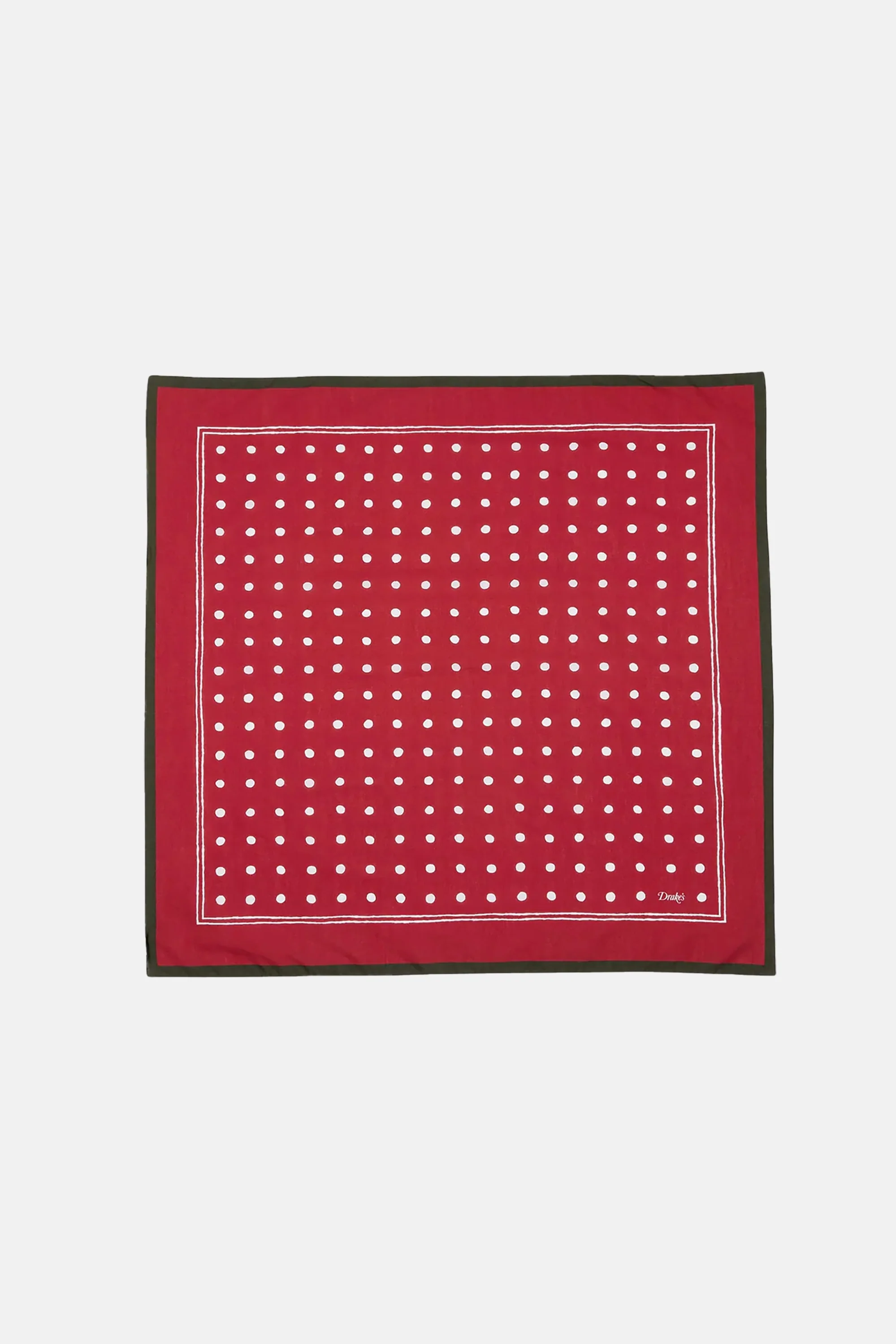 Red Polka Dot Print Bandana - Image 2