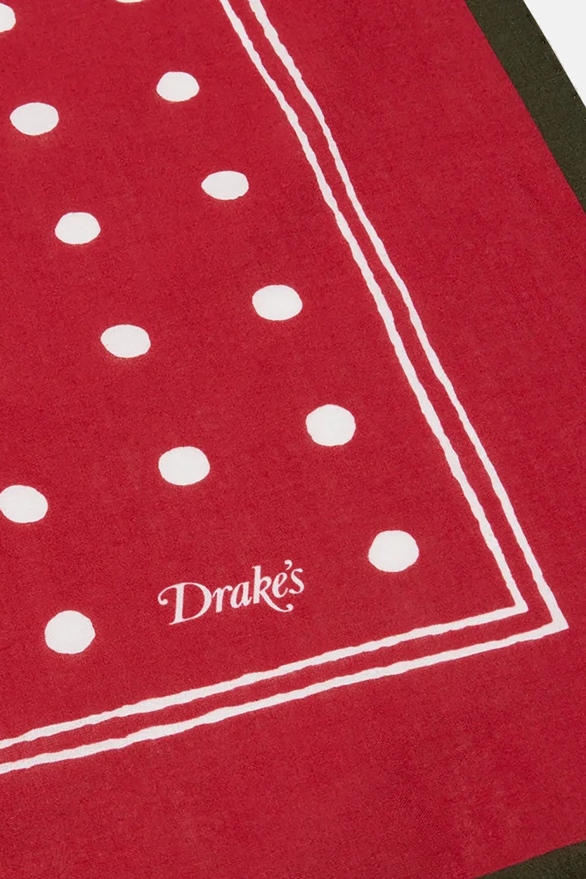 Red Polka Dot Print Bandana - Image 3