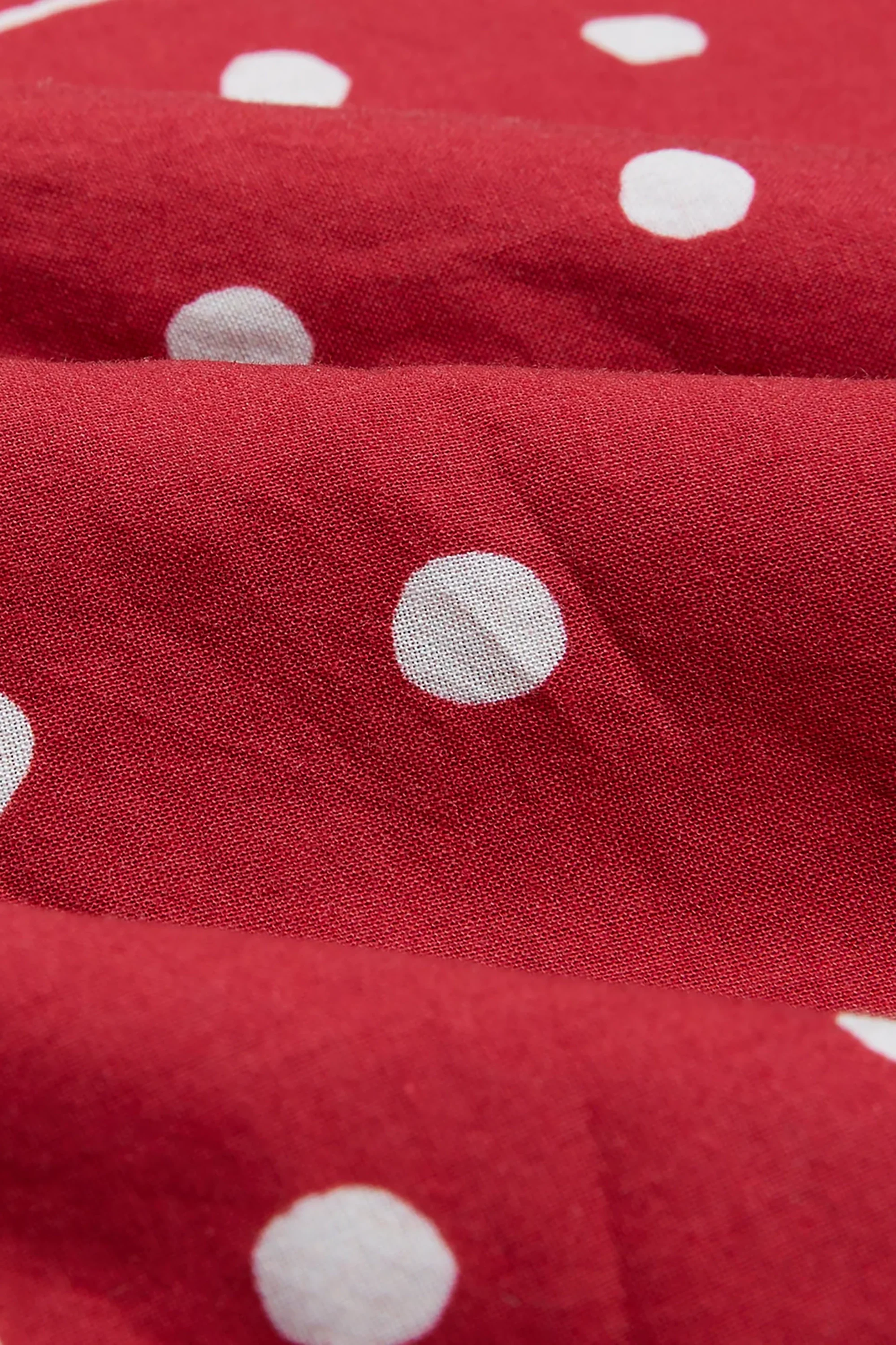 Red Polka Dot Print Bandana - Image 4