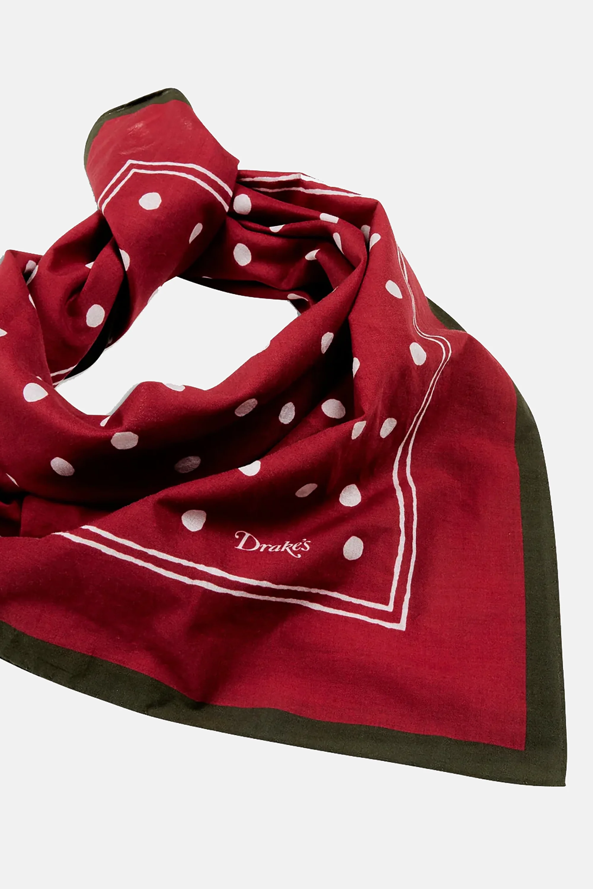 Red Polka Dot Print Bandana - Image 5