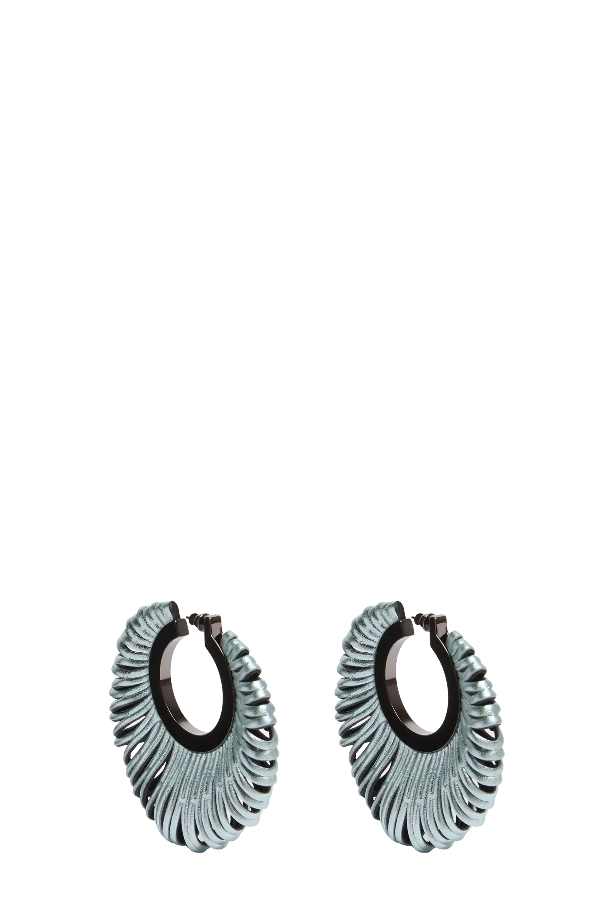 Turquoise Revolve Leather Earrings