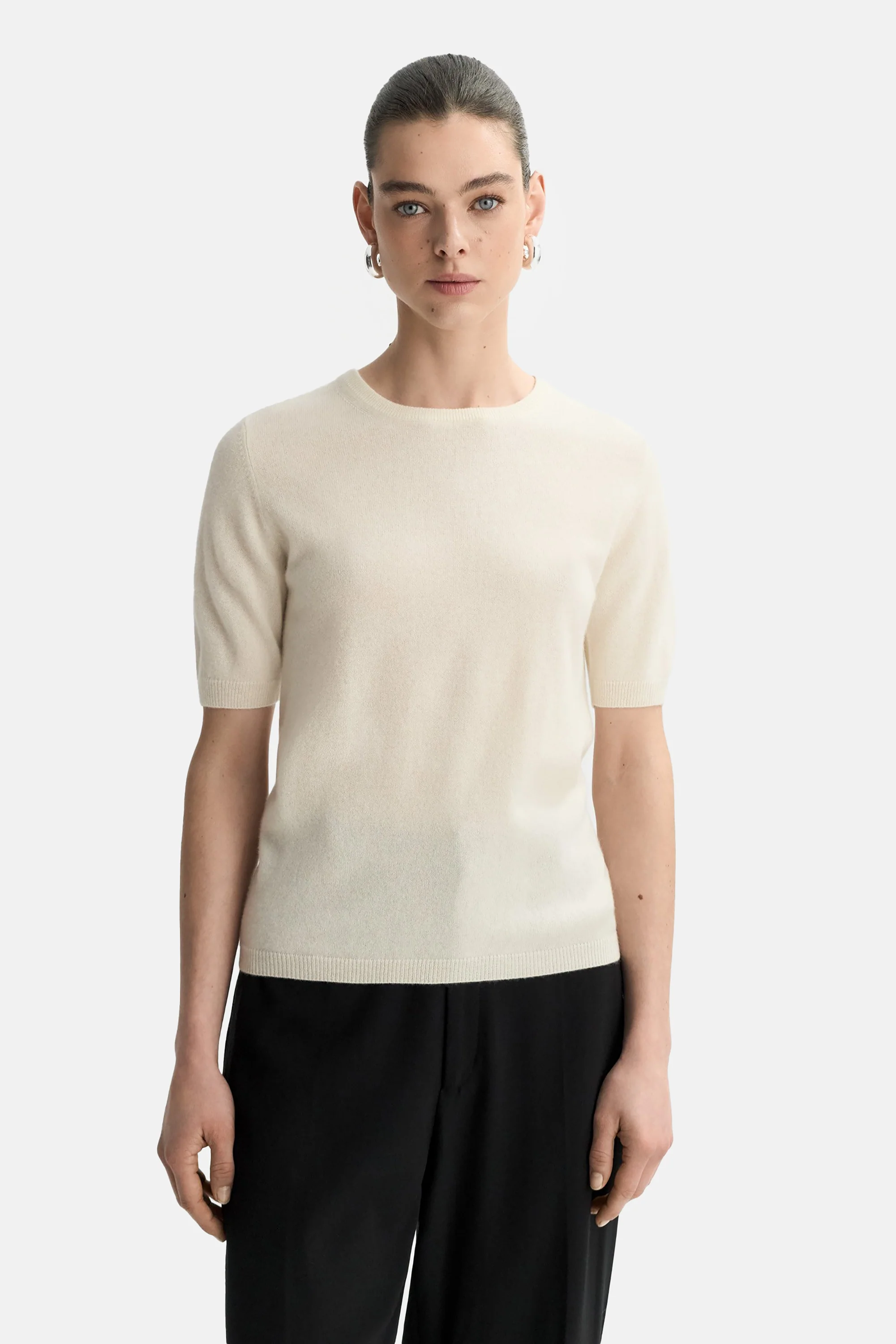 Feather White Short Sleeve Crewneck - Image 3