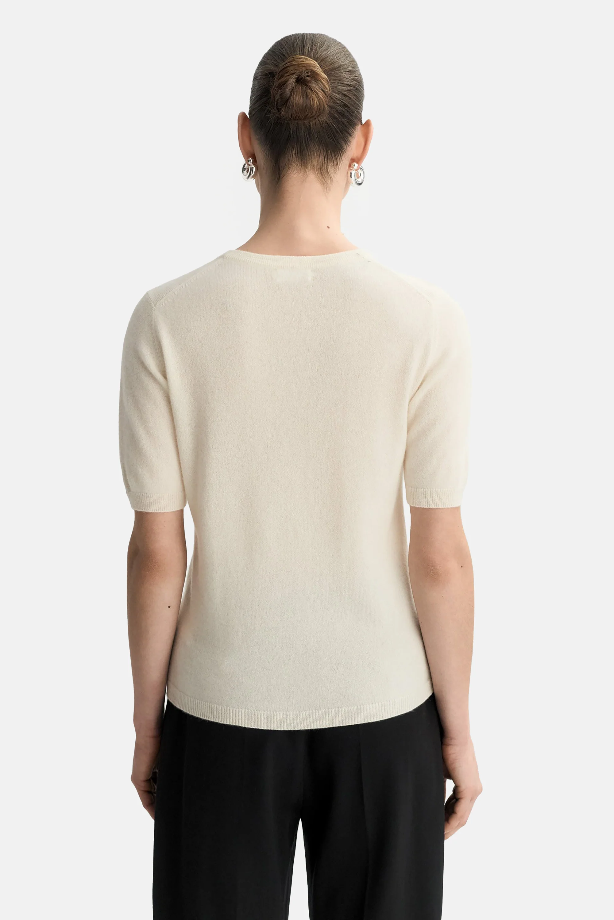 Feather White Short Sleeve Crewneck - Image 4