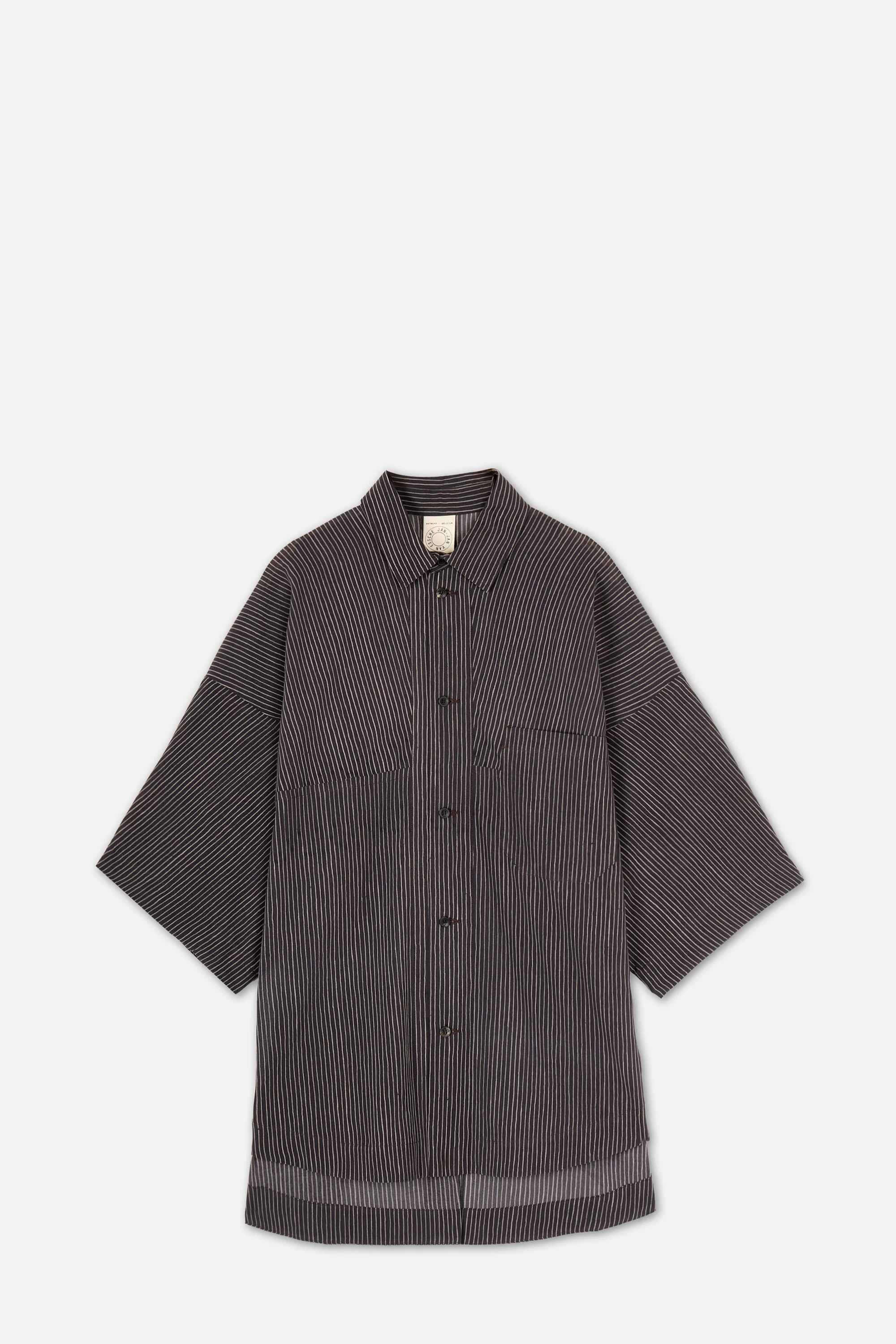 Short Sleeve Shirt Yoke Button Loop