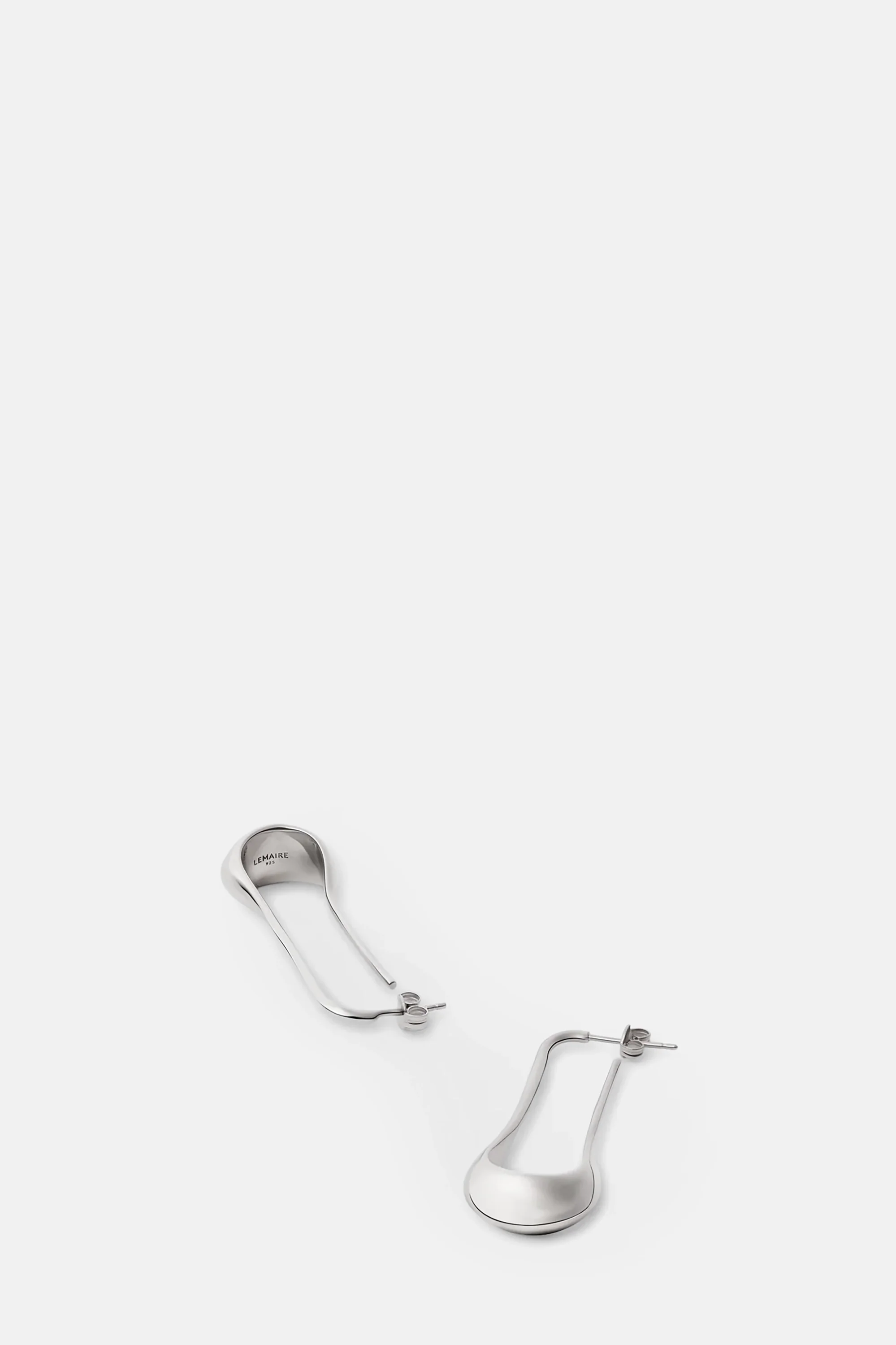 Silver Short Drop Earrings - Image 2