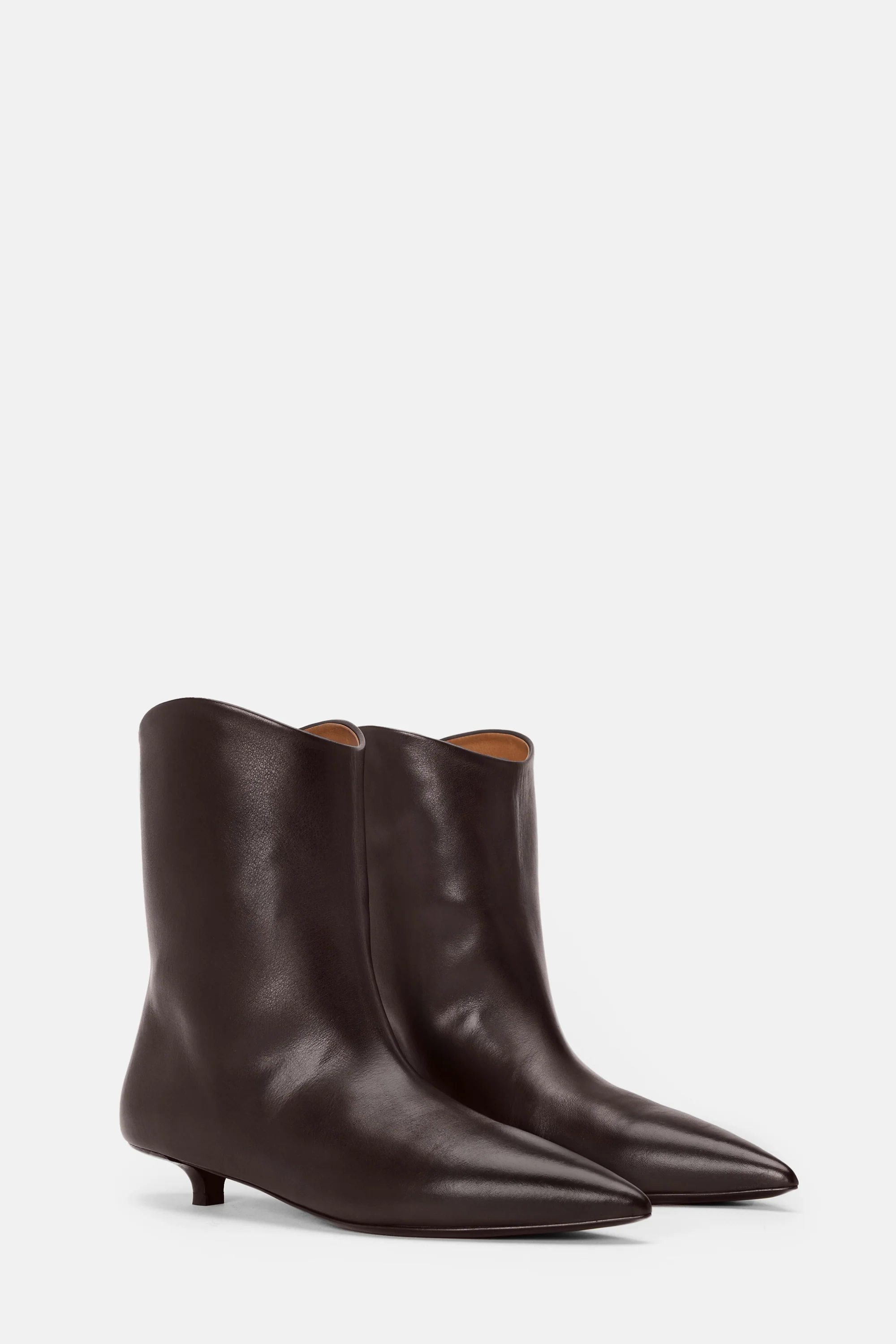 Spino Texano Dark Brown Leather Ankle Boots - Image 2
