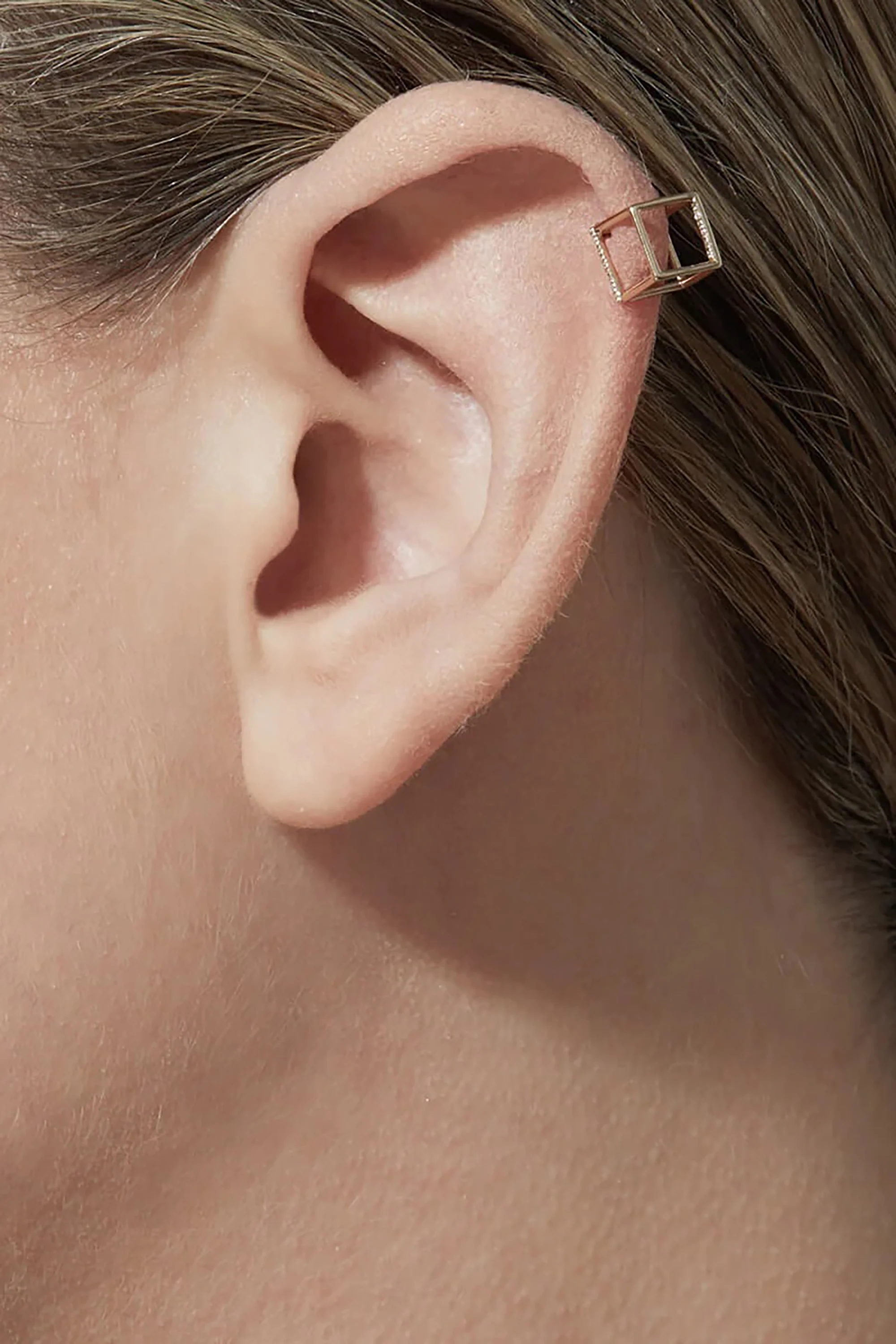 Diamond Square Earring 7 - Image 5