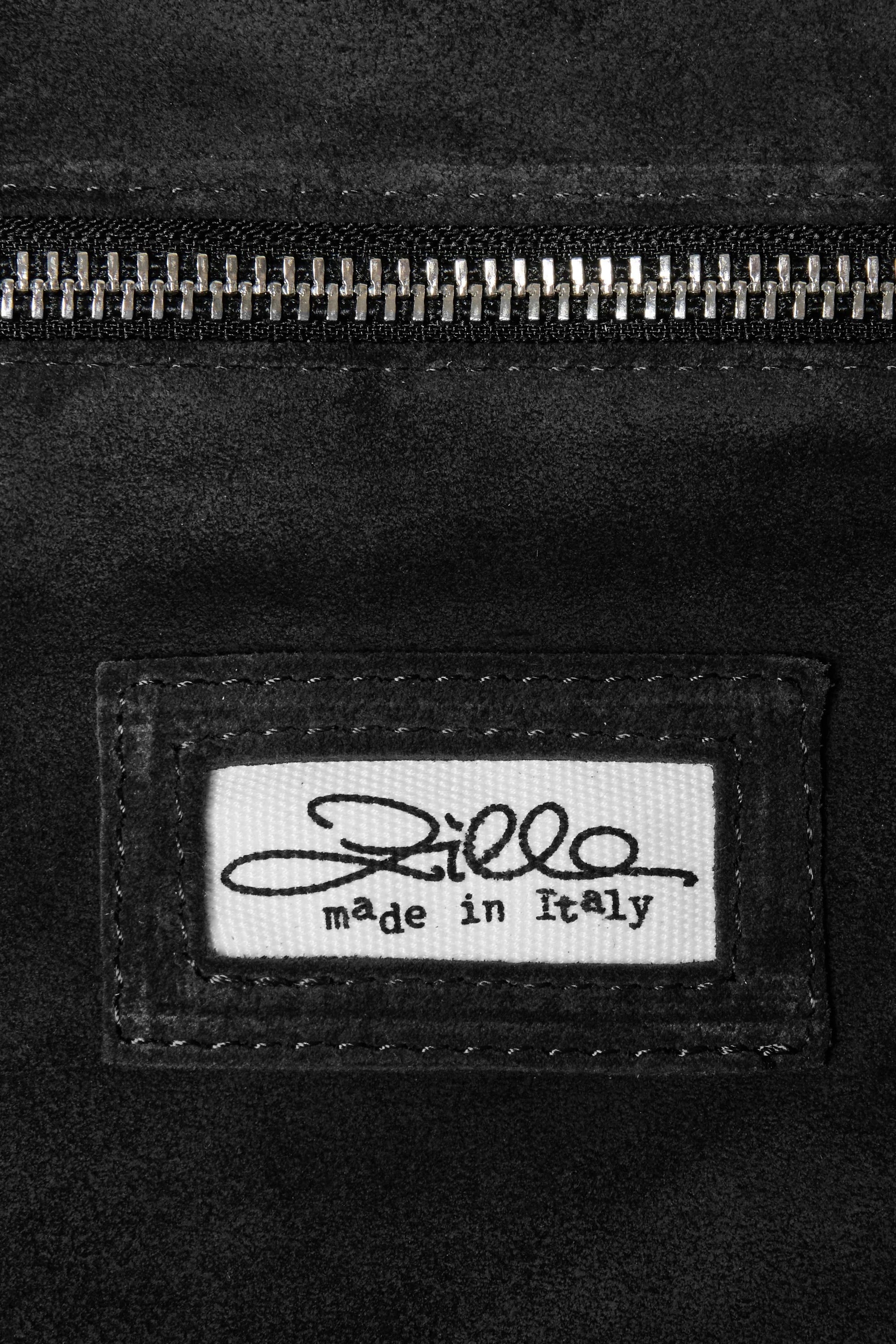 Black Suede Leather Maxi Basket - Image 8