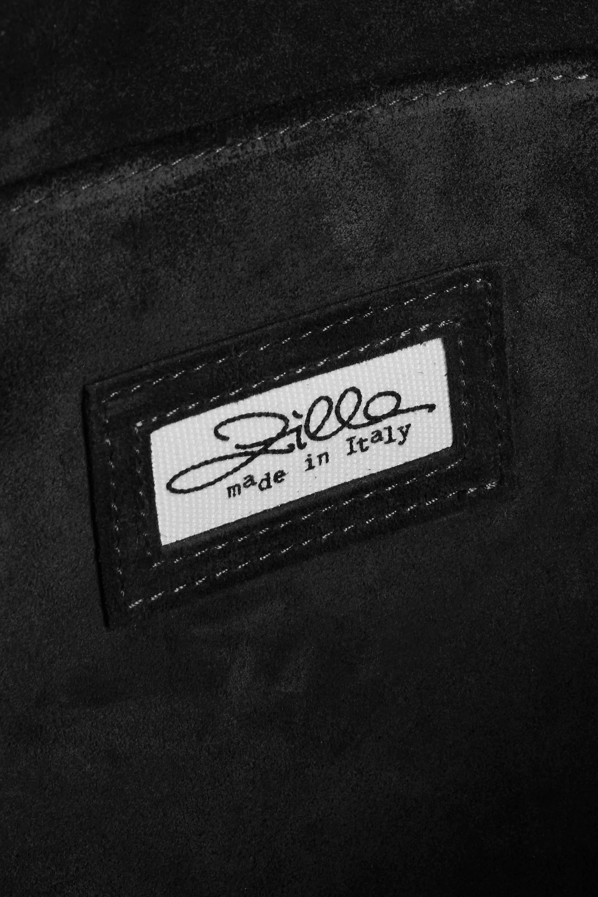 Black Suede Leather Medium City Shopper - Image 6