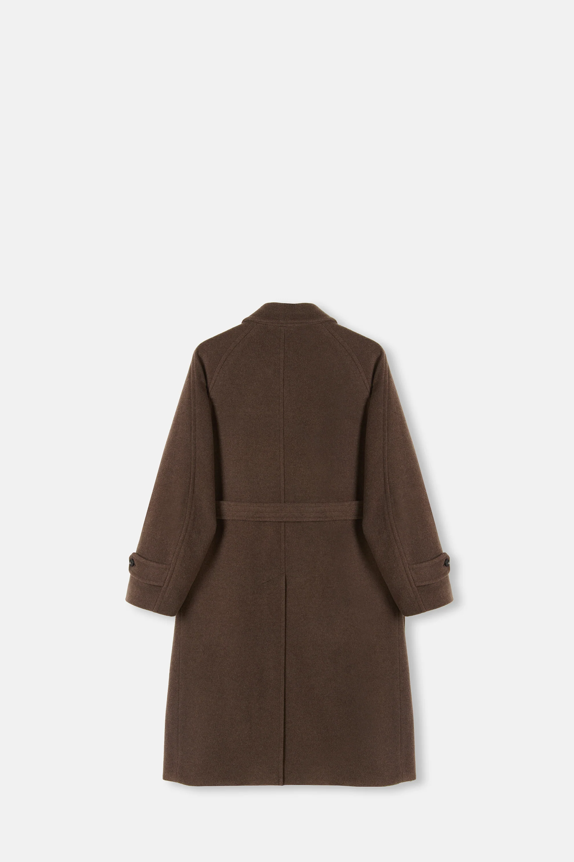 Top Brown Super Fine Wool Collar Coat - Image 3