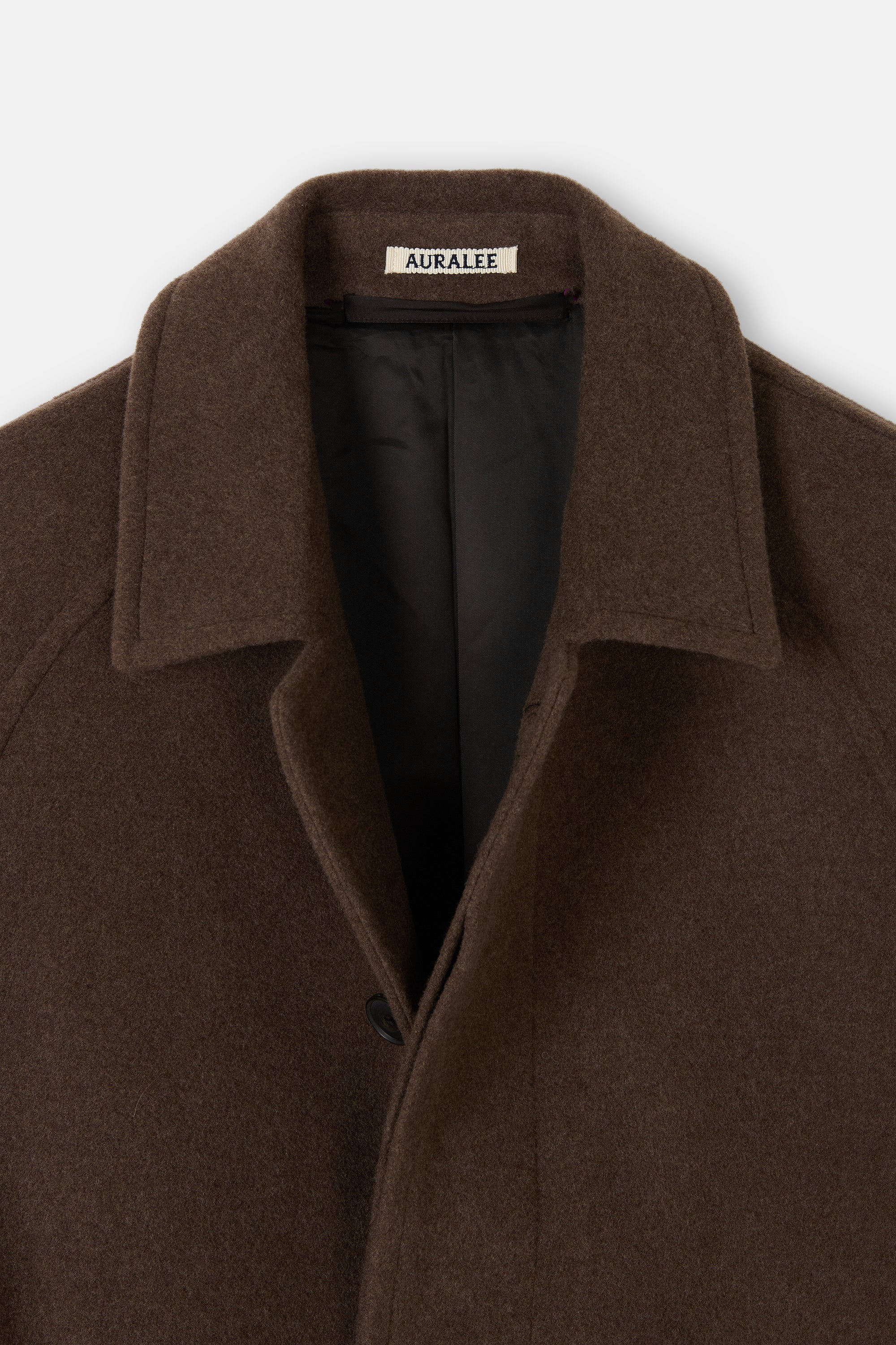 Top Brown Super Fine Wool Collar Coat - Image 4