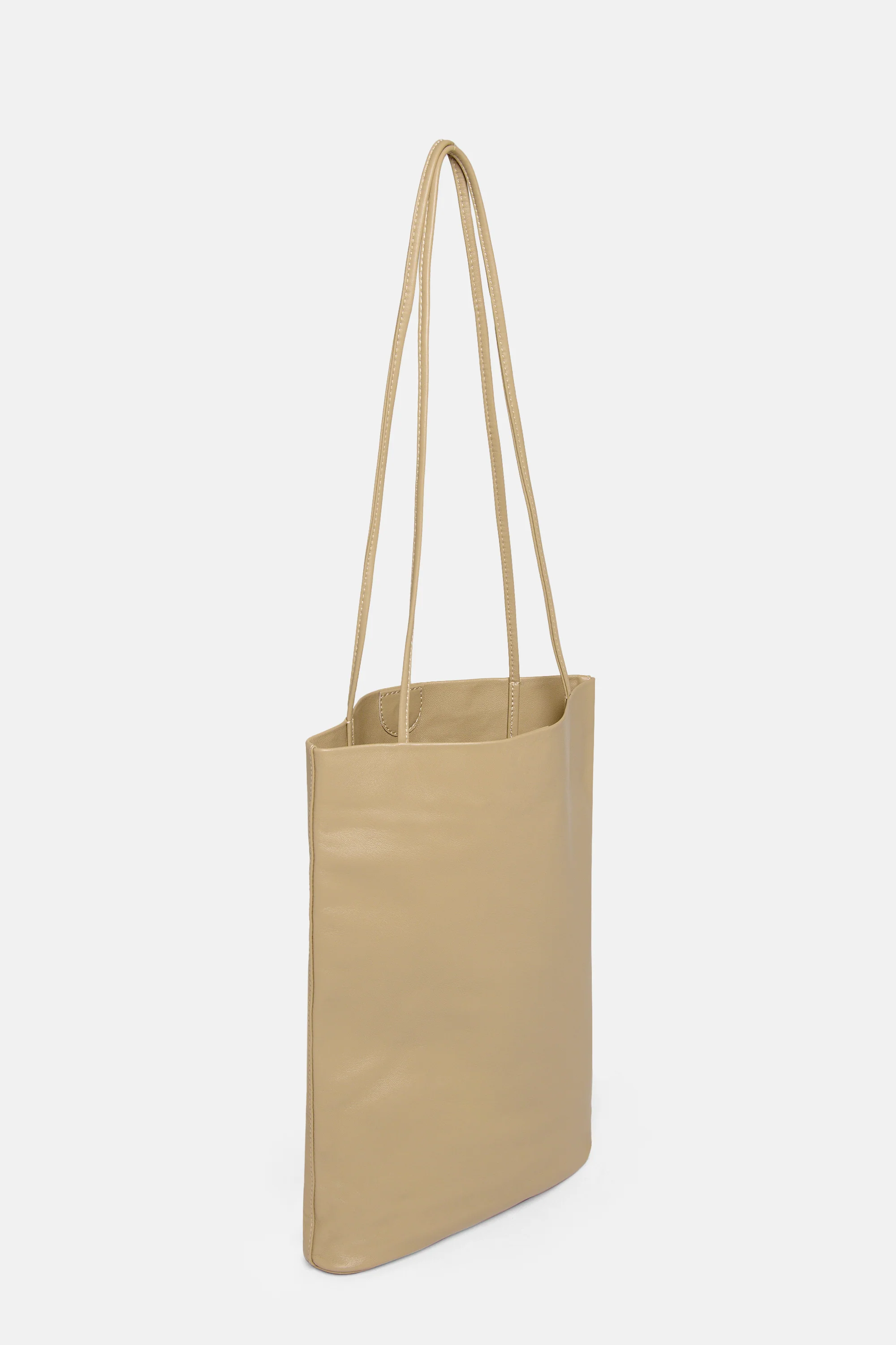 Taupe Narrow Oval Tote - Image 2