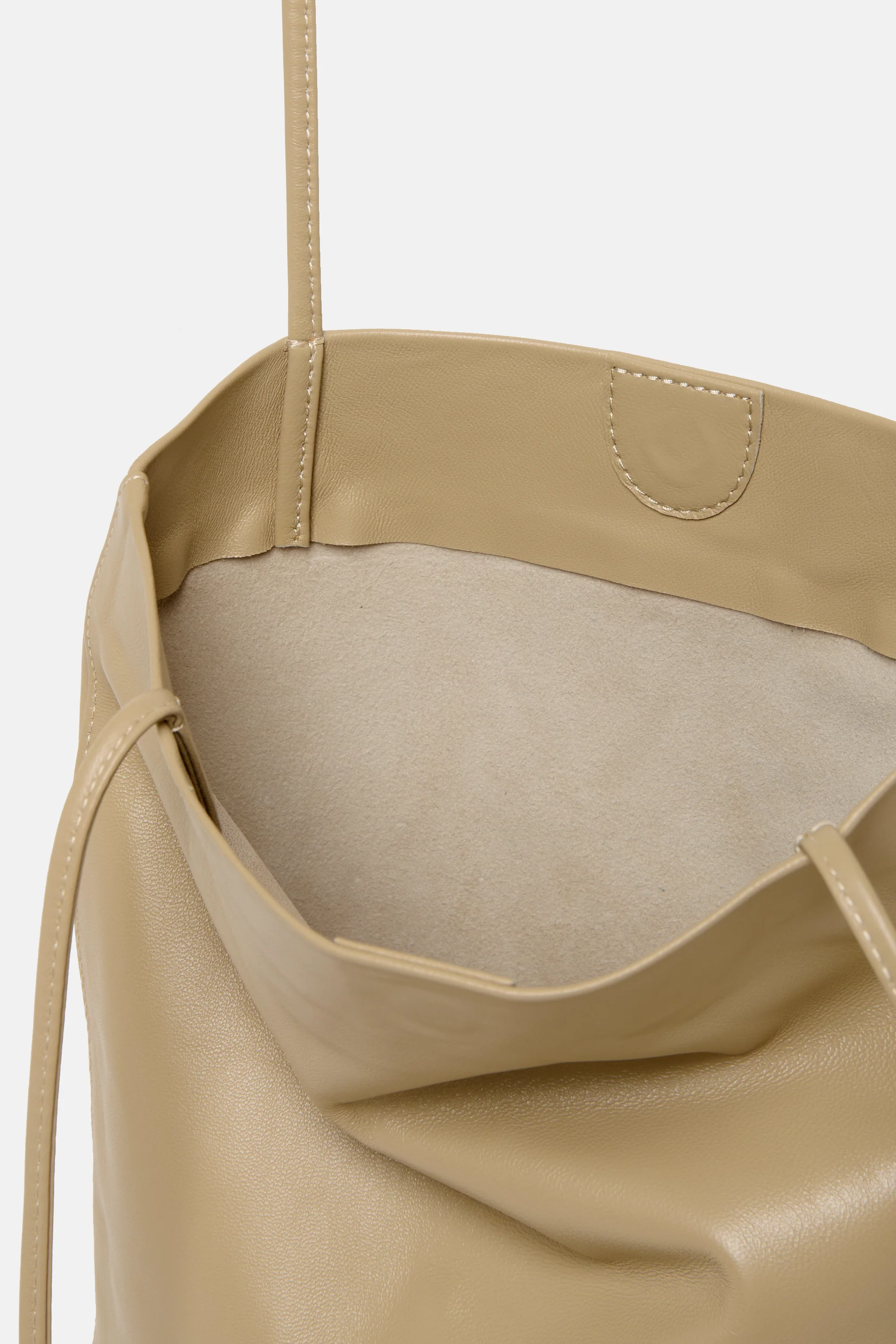 Taupe Narrow Oval Tote - Image 4