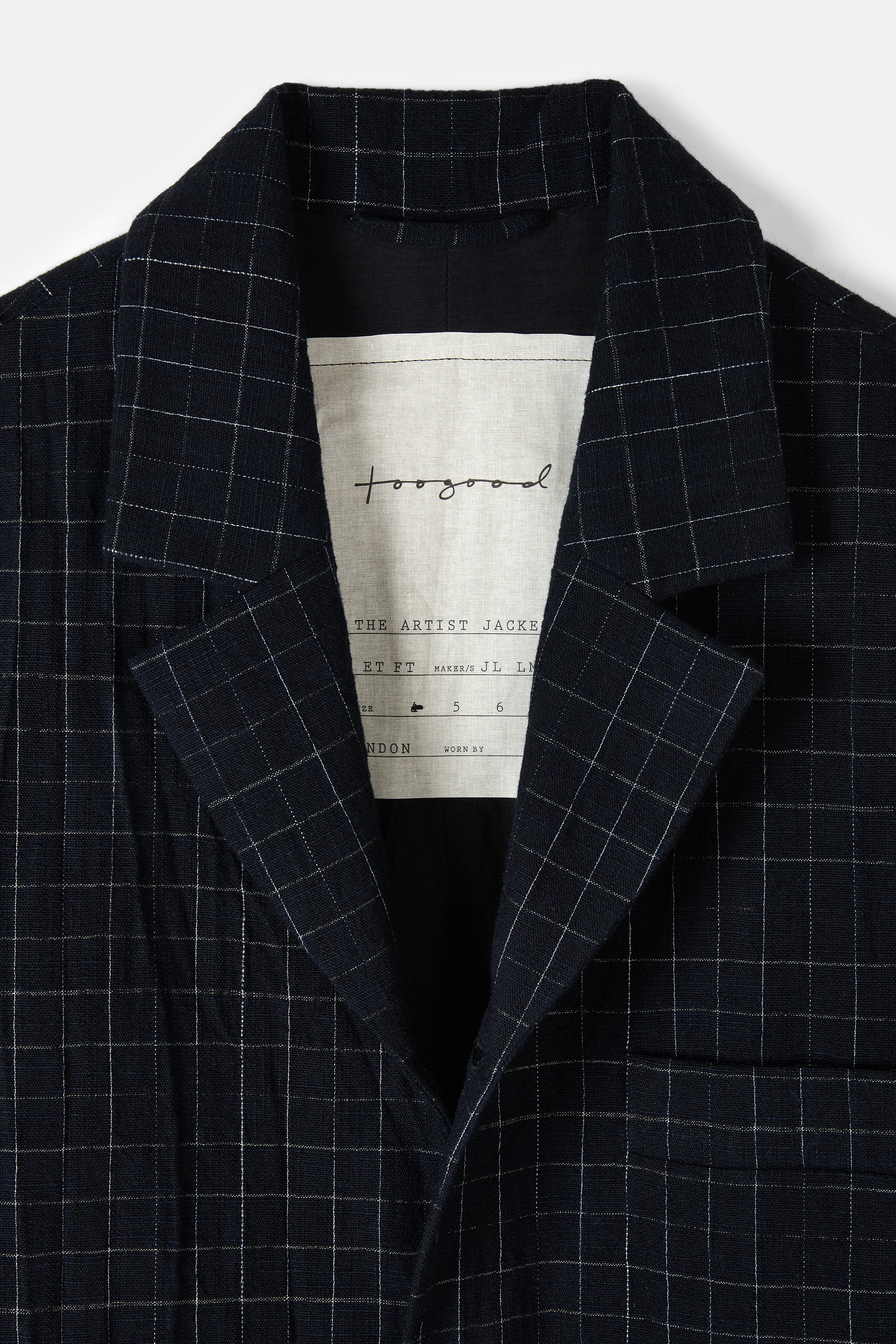 The Artist Jacket Crumpled Check Ink - Image 3
