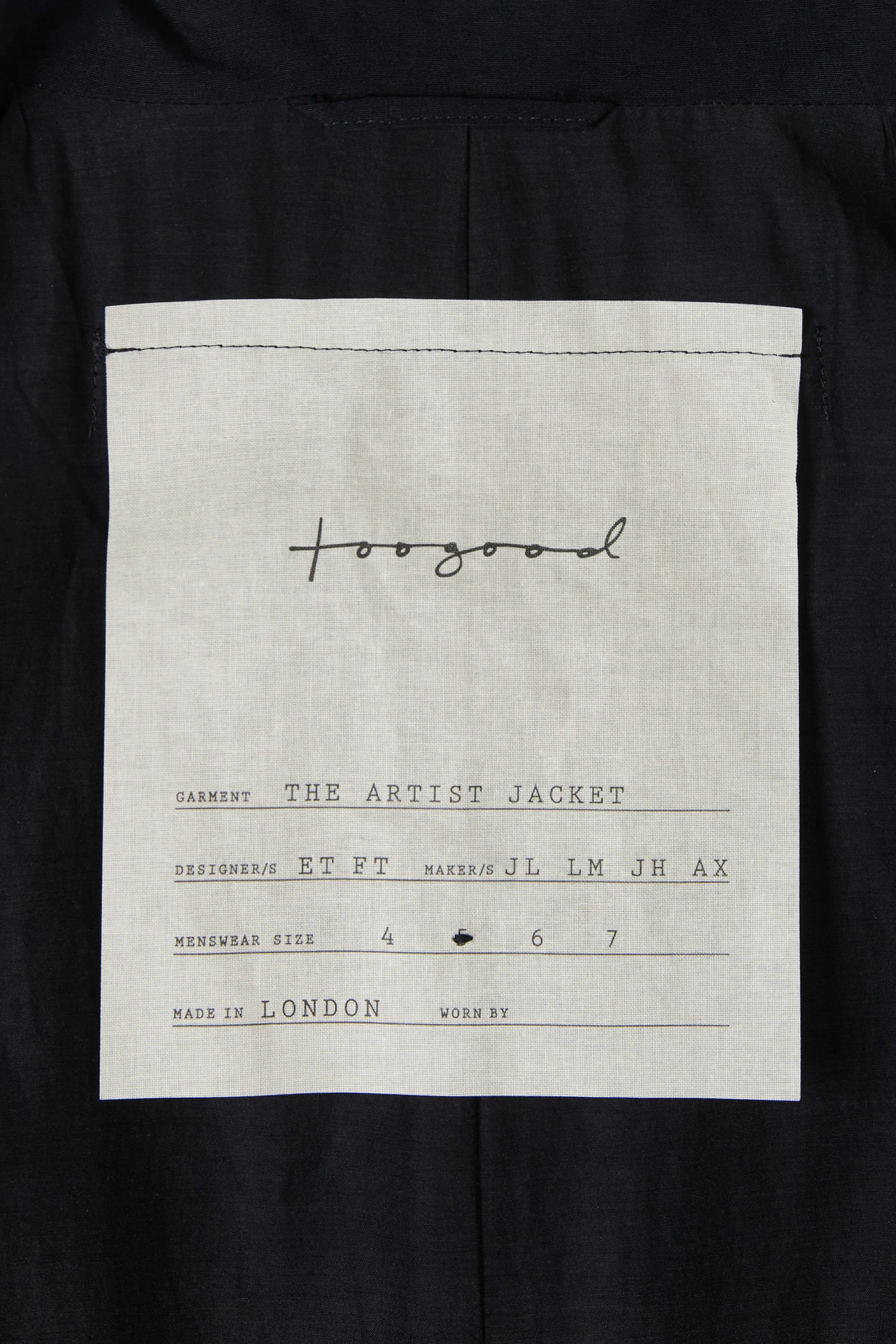 The Artist Jacket Structured Cotton Ink - Image 6