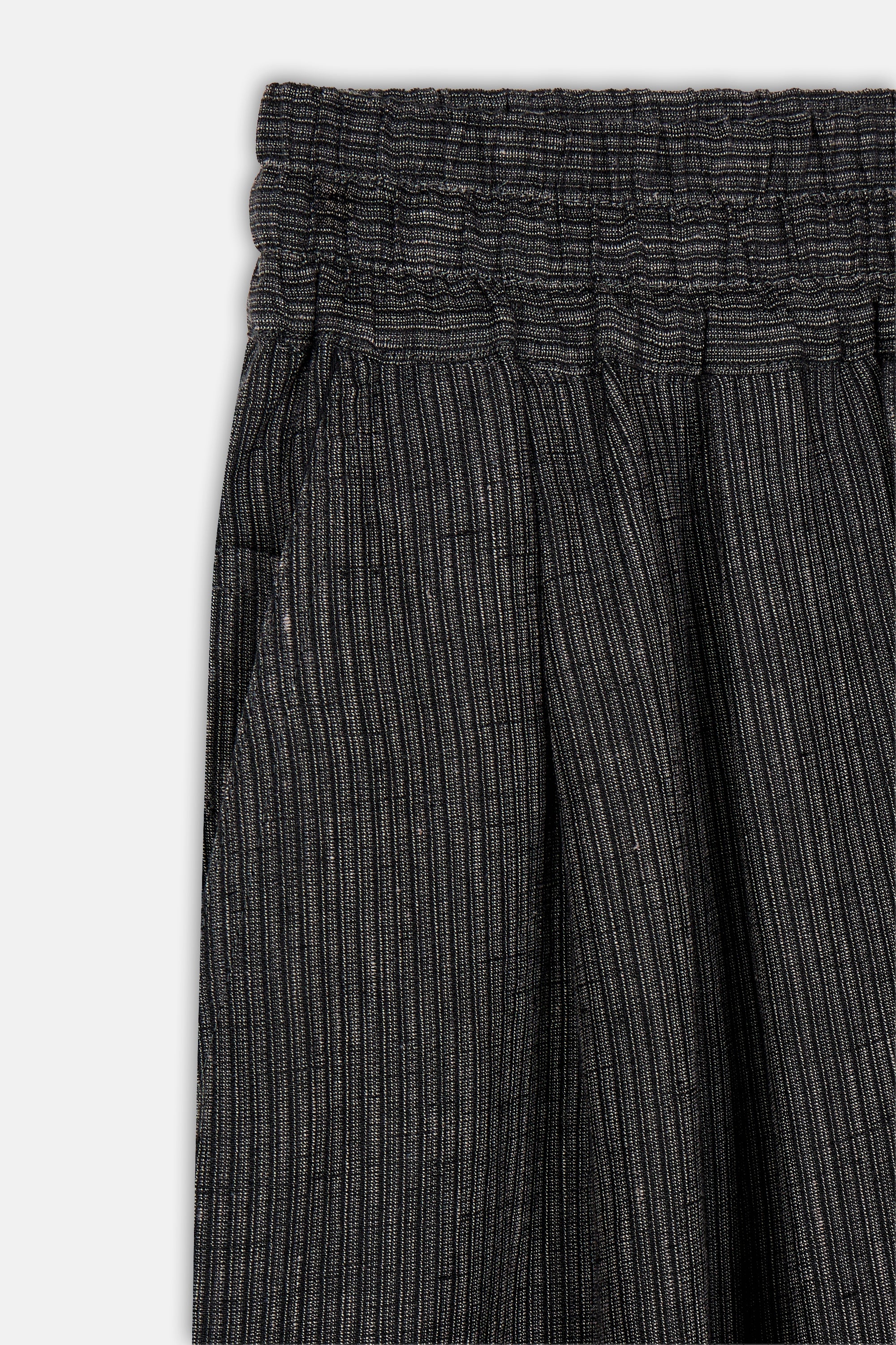 Triple Pleated Loose Trousers Elastic Waist - Image 3