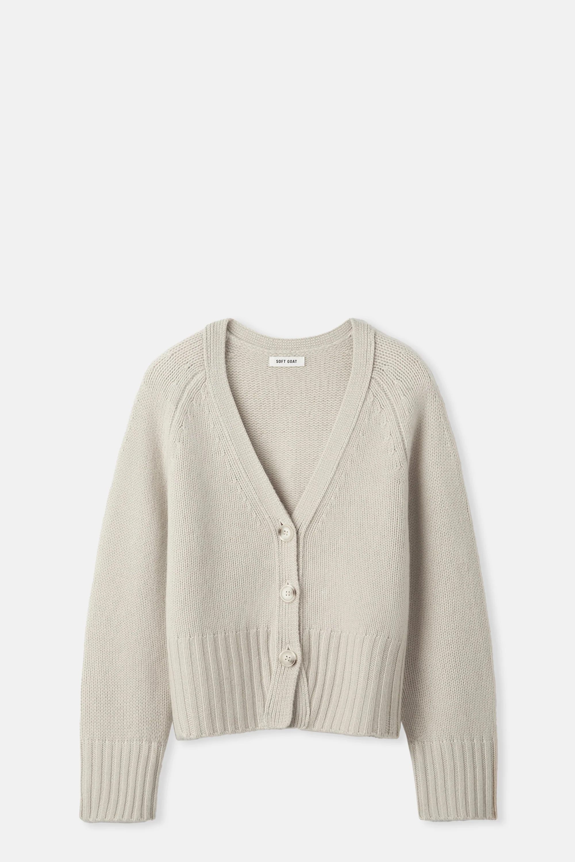 Chalk V Neck Cardigan